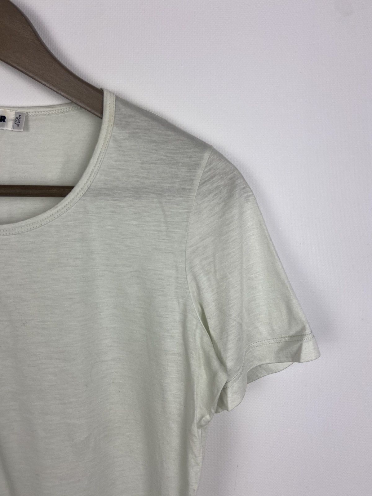 Jil Sander Jil Sander Women's Cream Crew Neck T-Shirt Sz S Size S / US 4 / IT 40 - 7 Thumbnail