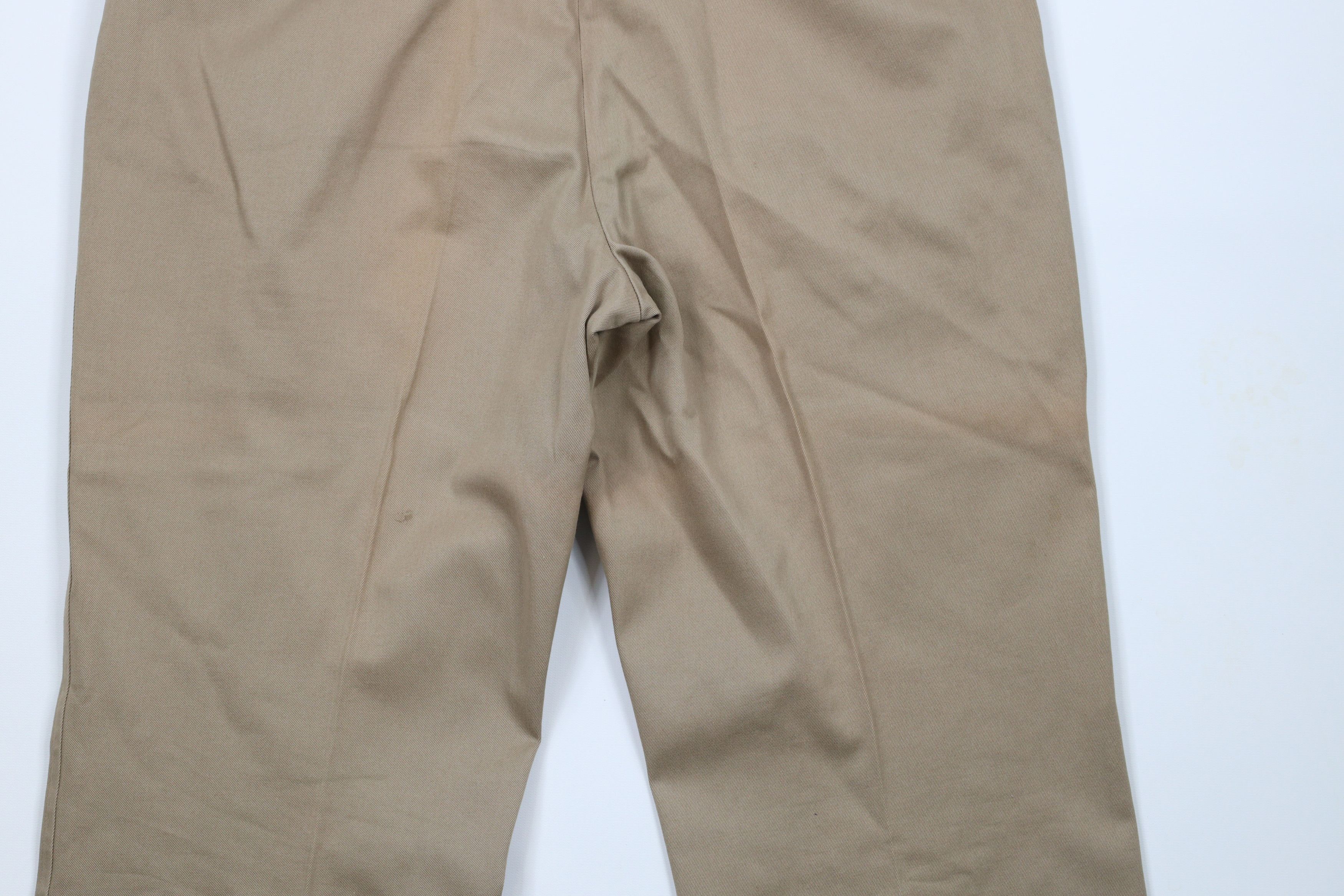 Lands' End × Vintage Vintage 90s Lands End Cotton Pleated Cuffed Chino Pants USA Size US 36 / EU 52 - 9 Thumbnail