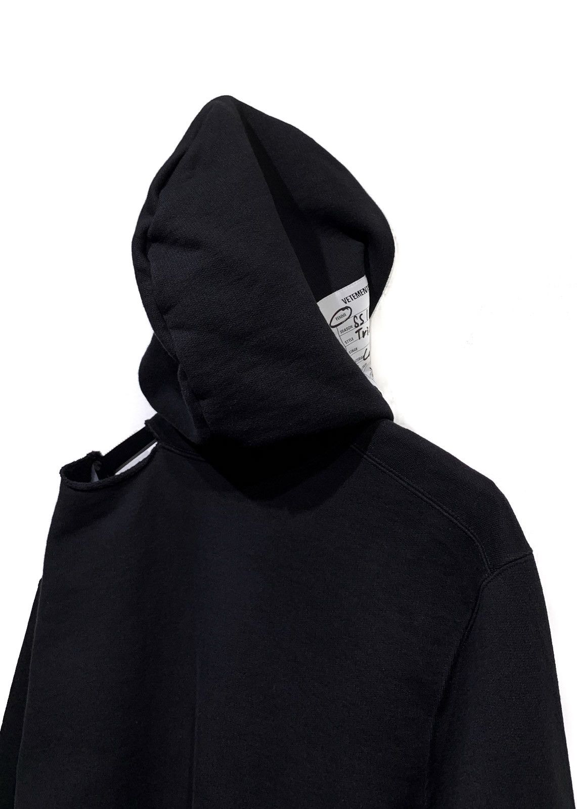 Vetements Vêtements Black Cut-out Oversized Hoodie Size M / US 6-8 / IT 42-44 - 3 Thumbnail