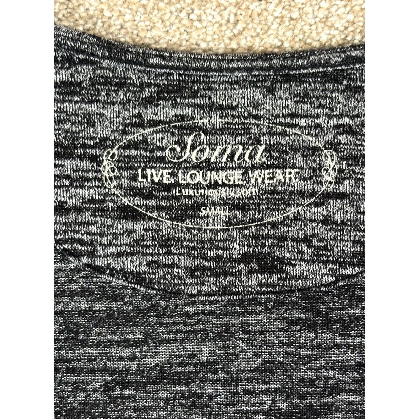 Vintage VINTAGE SOMA Live Lounge Wear Cardigan Sweater Open Draped Gray Womens Small Crew Neck Long Sleeve Cotton? Size S / US 4 / IT 40 - 3 Thumbnail