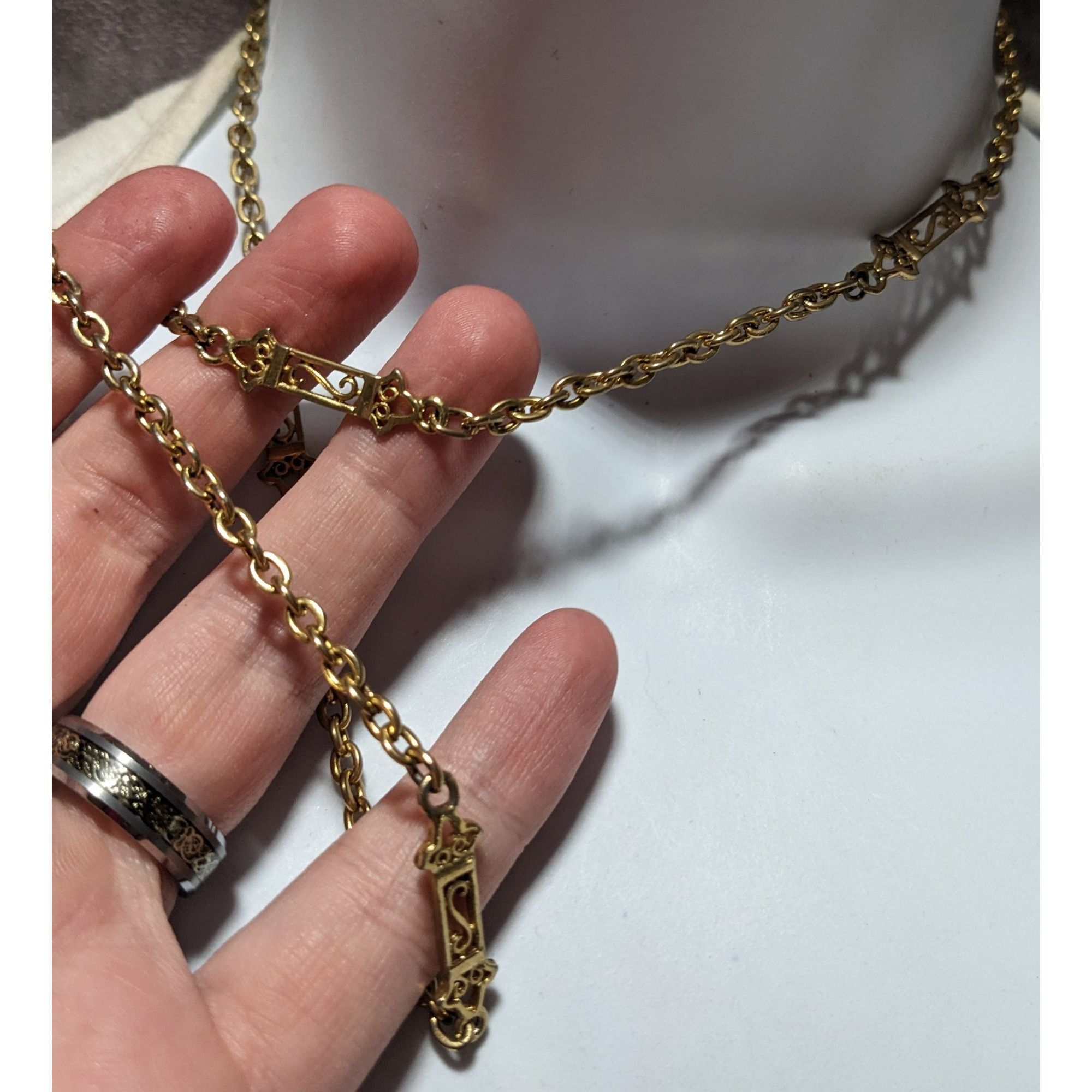 Other Gold Decorative S Link Necklace Size ONE SIZE - 8 Thumbnail