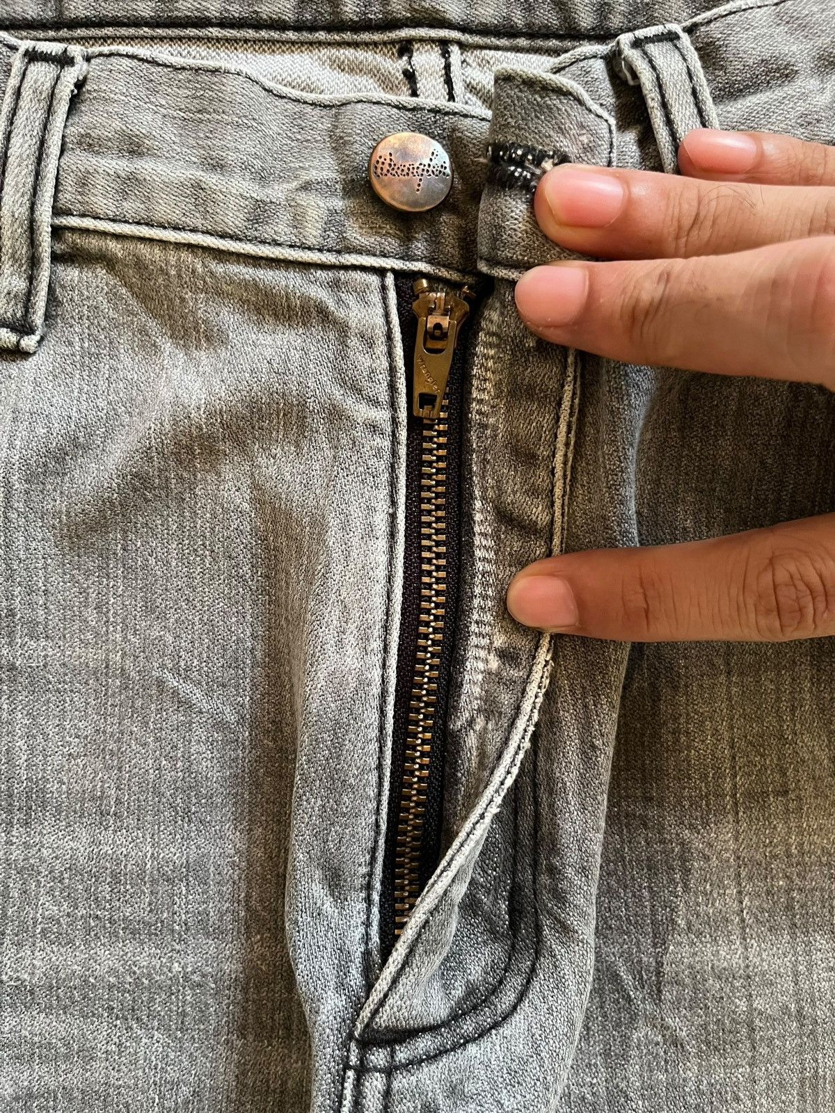 Wrangler SALES🔥Vintage Wrangler Flared Faded Wash Distressed Jeans Size US 31 - 3 Thumbnail