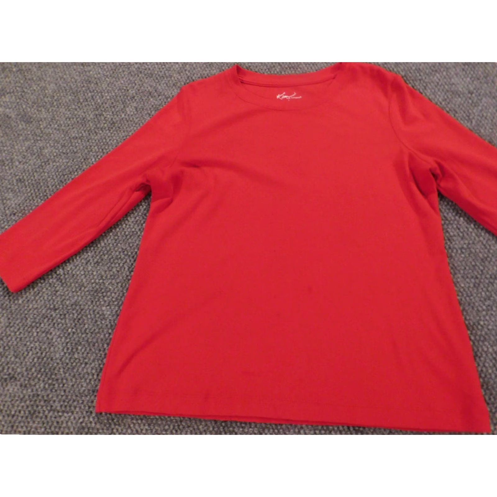 Vintage Kim Rogers Womens Sweater Pullover Red Large Crew Neck Long Sleeve Knitted Cotton Casual Vintage No Size L / US 10 / IT 46 - 3 Thumbnail
