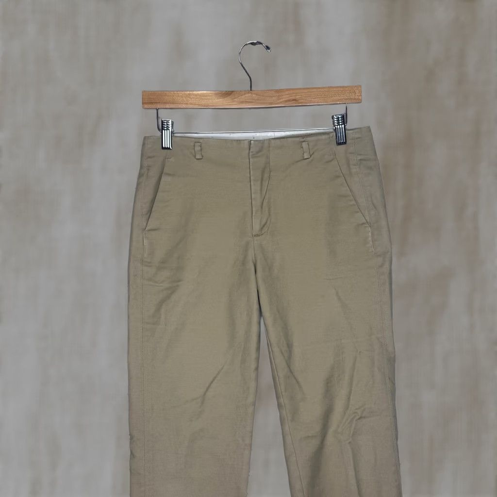 Zara ZARA BASIC COLLECTION Women Khaki Trousers Straight Leg Ankle Pants Size 4 Size 27" / US 4 / IT 40 - 1 Thumbnail