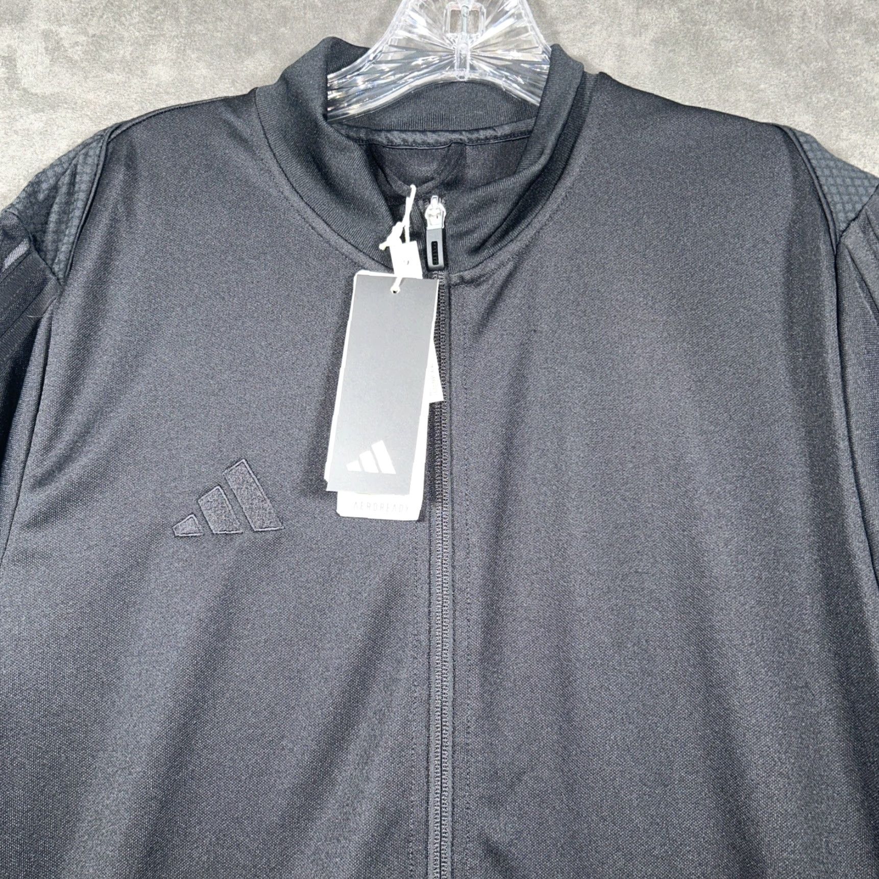 Adidas Adidas Track Jacket Aeroready Mens Medium Black Full Zip Pockets Long Sleeve Size US M / EU 48-50 / 2 - 2 Thumbnail