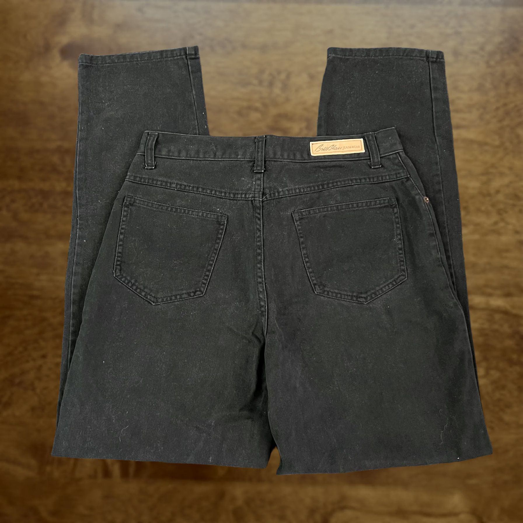 Bill Blass VINTAGE Bill Blass Jeans Womens 8 Black High Rise Tapered Mom Denim Easy Fit Size 30" / US 8 / IT 44 - 1 Thumbnail