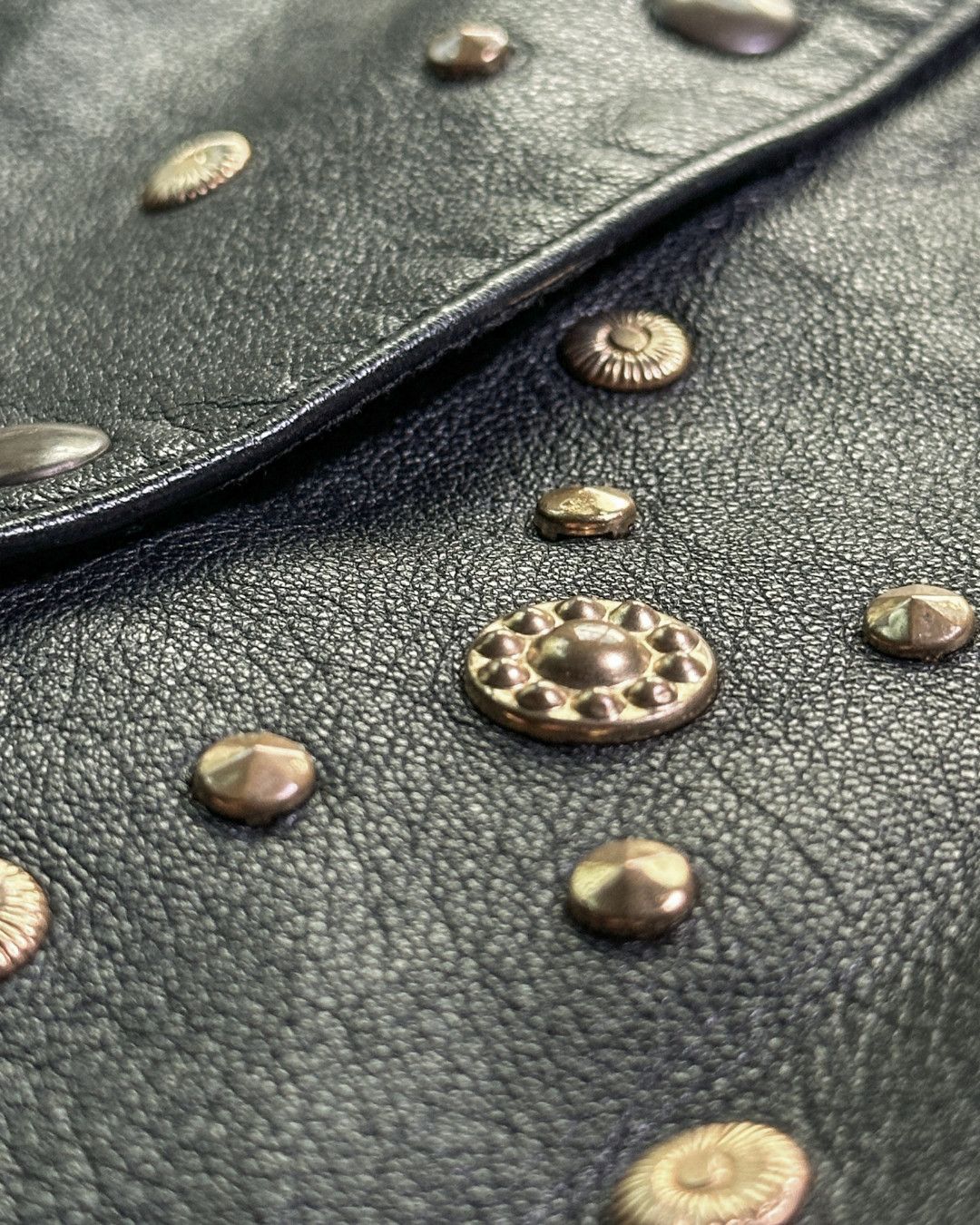 Vintage Chic and Shocked 1990s Embellished Hybrid Leather Vest Size M / US 6-8 / IT 42-44 - 3 Thumbnail