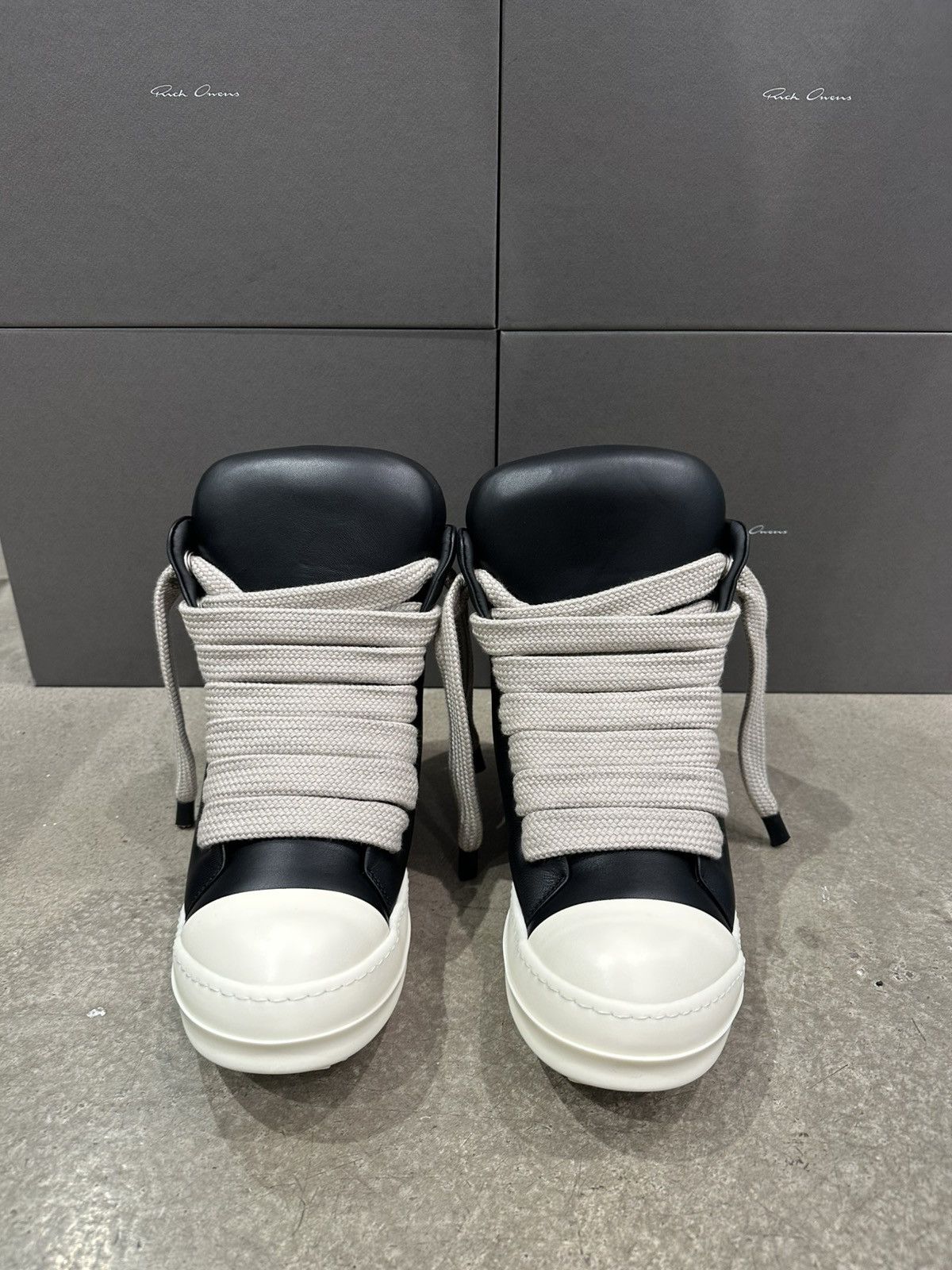Rick Owens RICK OWENS - Jumbo High Black Milk Size US 9 / EU 42 - 3 Thumbnail
