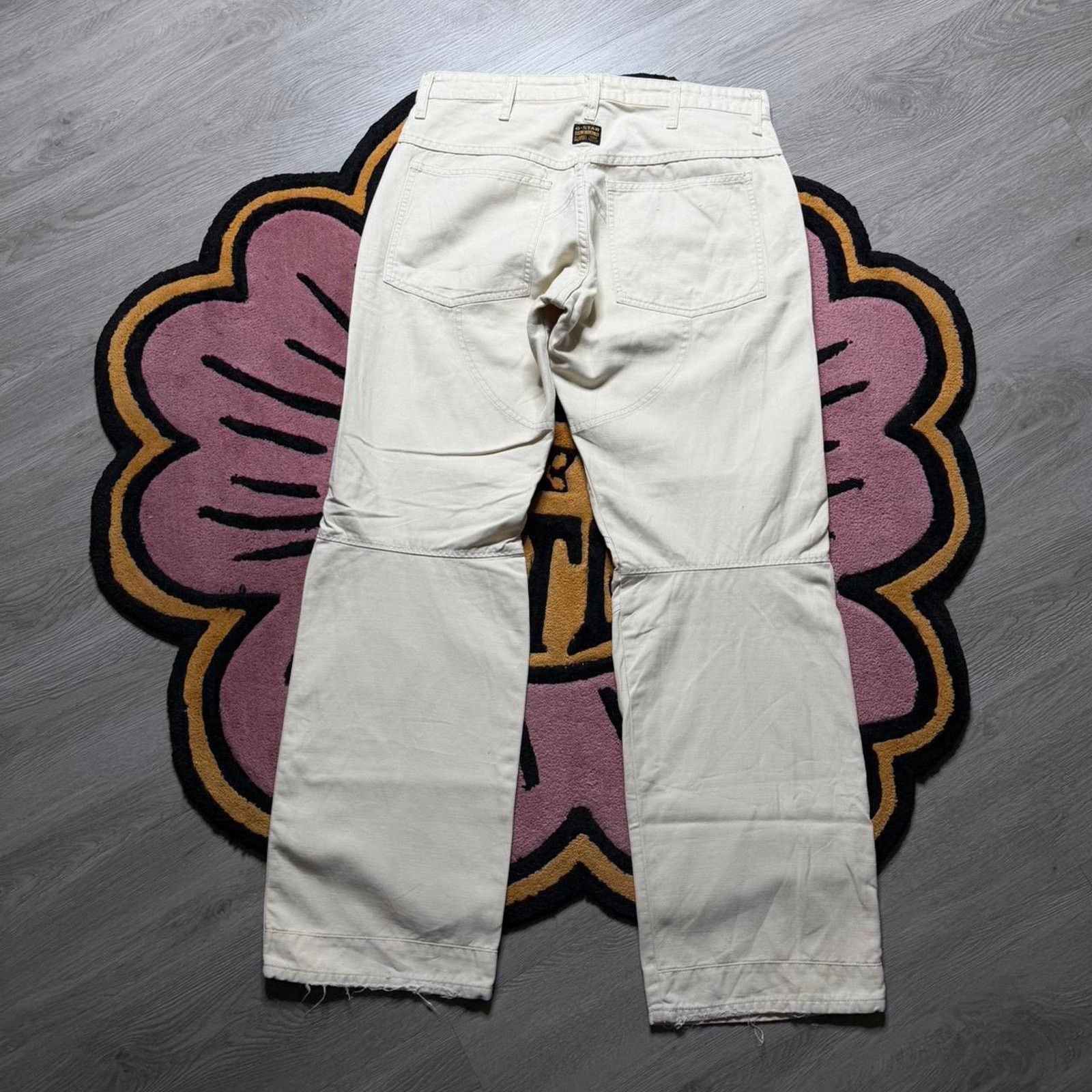 G-Star G-Star Raw Elwood Loose Fit Pants Size 34x34 White Cream Size US 34 / EU 50 - 7 Thumbnail