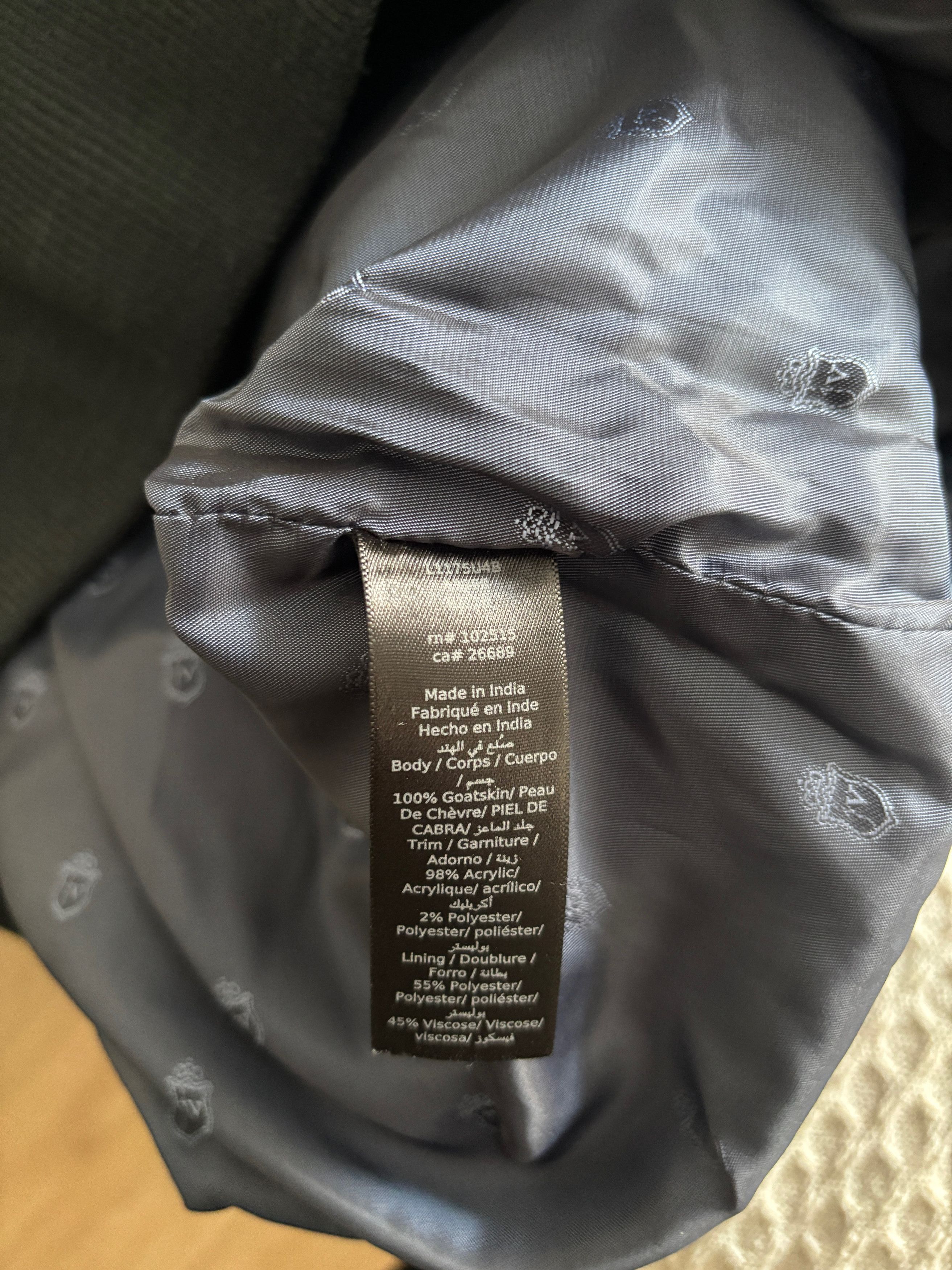 John Varvatos $100 Black Goatskin Suede Double Zip Bomber Jacket Small Size US S / EU 44-46 / 1 - 14 Thumbnail