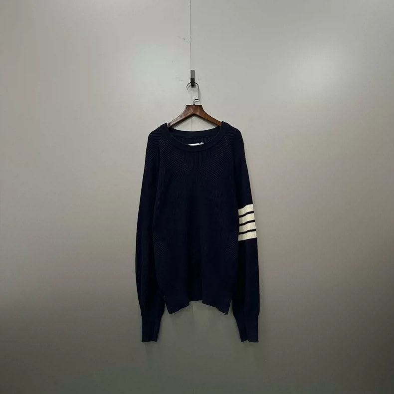 Thom Browne Thom Browne Blue and green striped knit sweater Size US XS / EU 42 / 0 - 1 Thumbnail