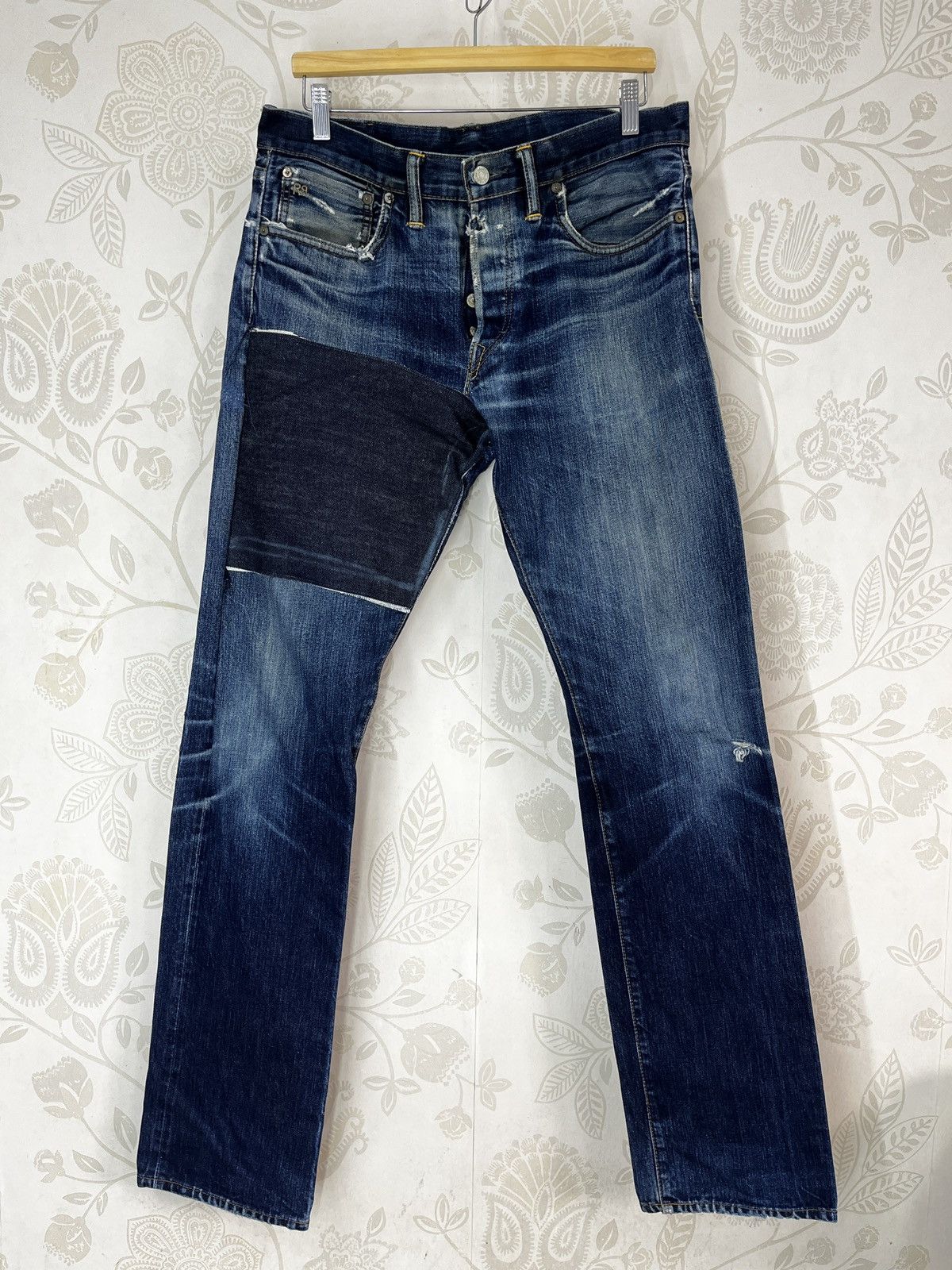 RRL Ralph Lauren Vintage RRL Ralph Lauren Hidden Rivet Distressed Denim Size US 34 / EU 50 - 4 Thumbnail