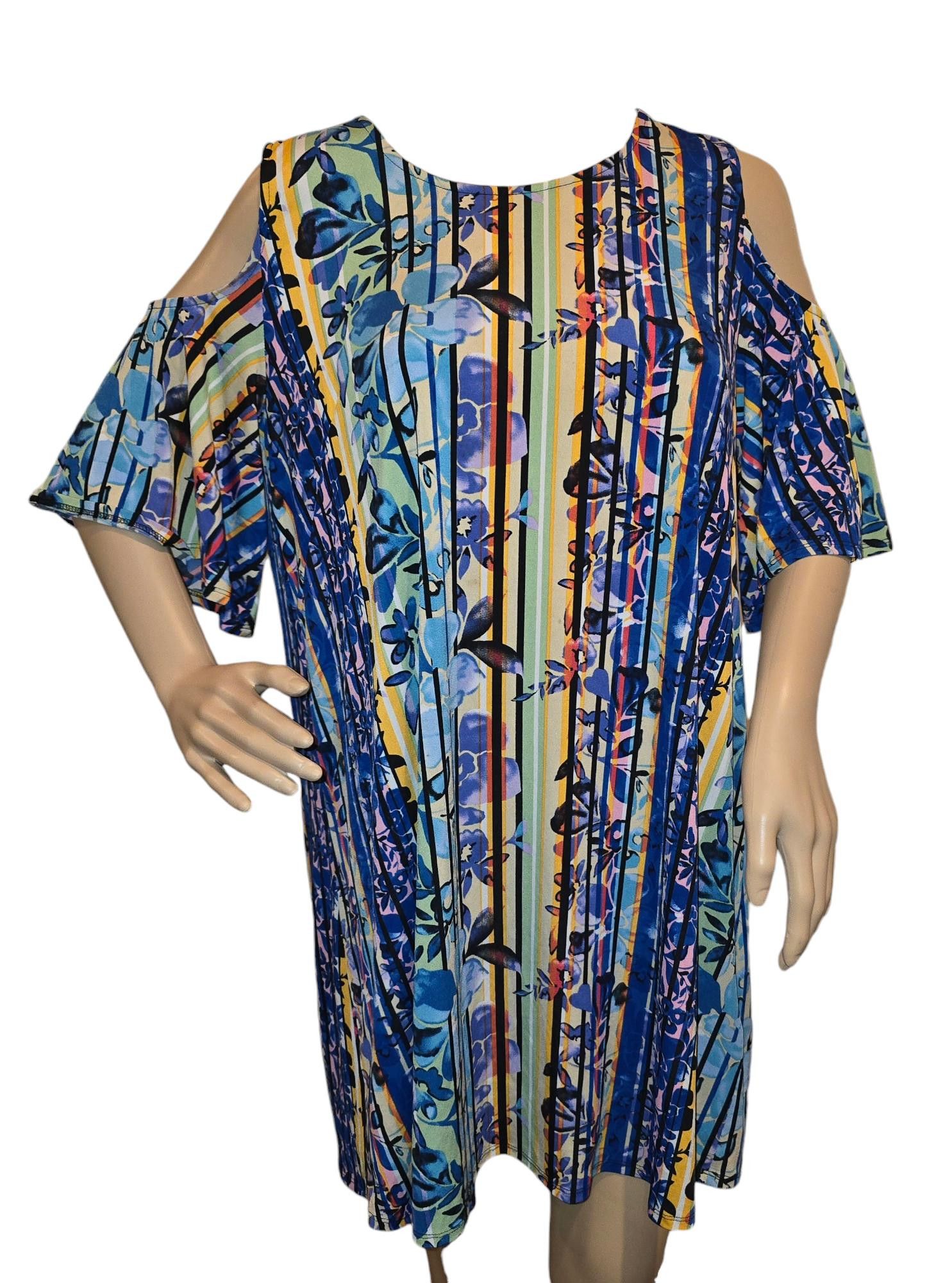 Designer Laundry by Shelli Segal Colorful Floral Print A-Line Dress Size L / US 10 / IT 46 - 1 Thumbnail