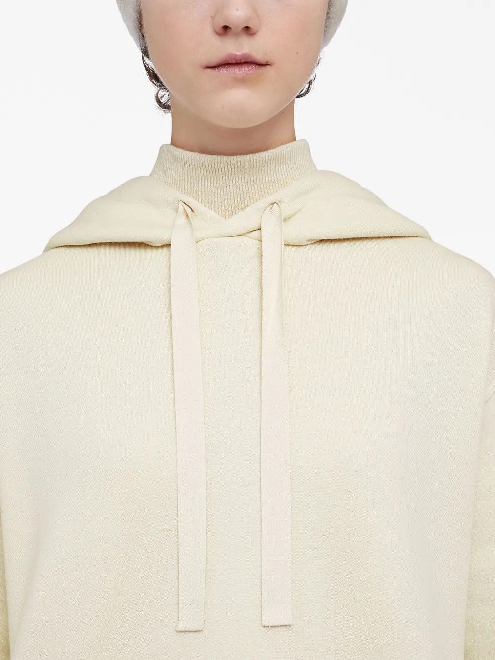 Jil Sander o1y0925 Hooded Mini Dress in Light Beige Size S / US 4 / IT 40 - 2 Thumbnail