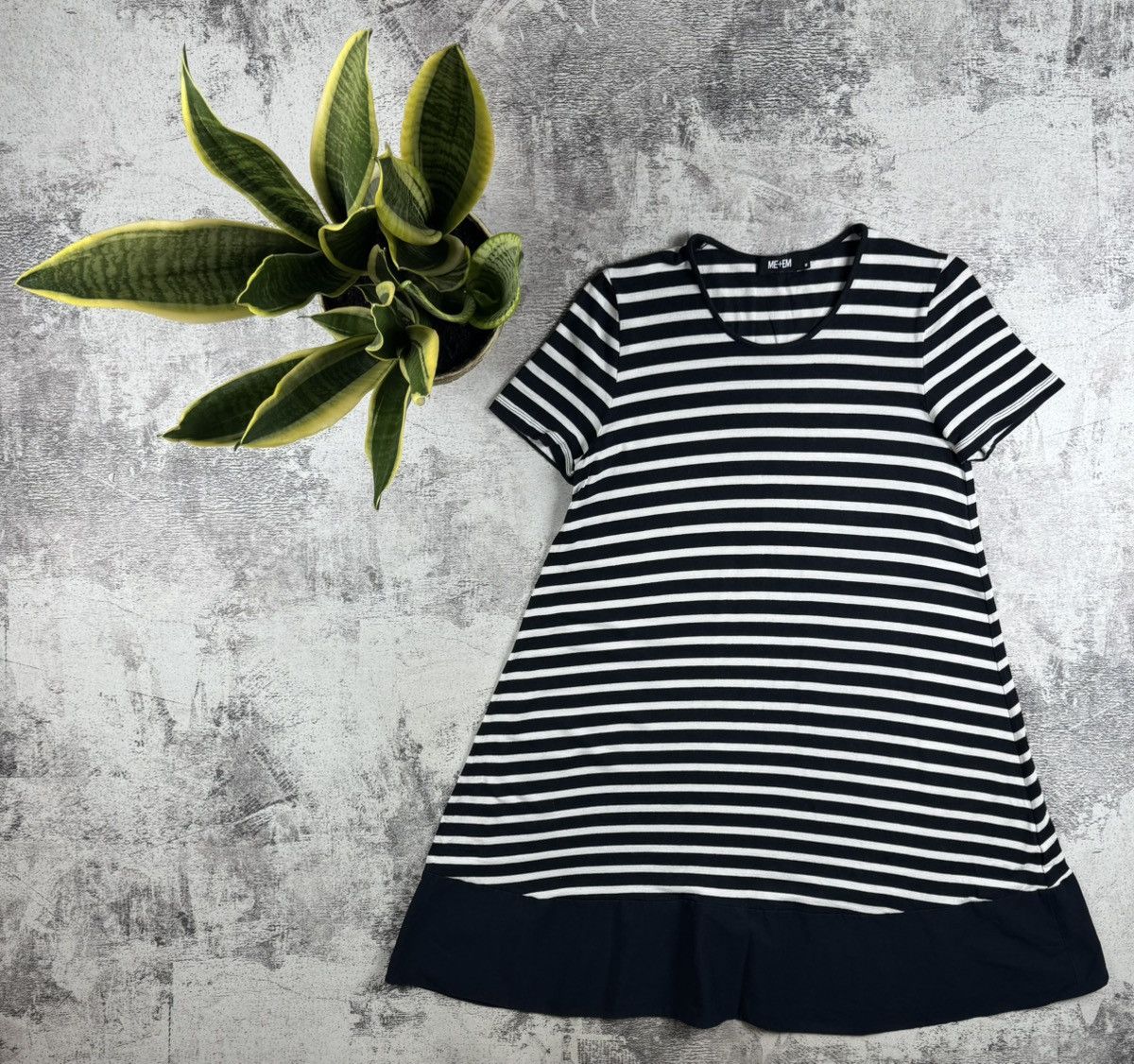 ME+EM ME+EM Stretch Dress Cotton Medium Size Women’s Striped Summer Design Tunic Shirt Size M / US 6-8 / IT 42-44 - 1 Thumbnail