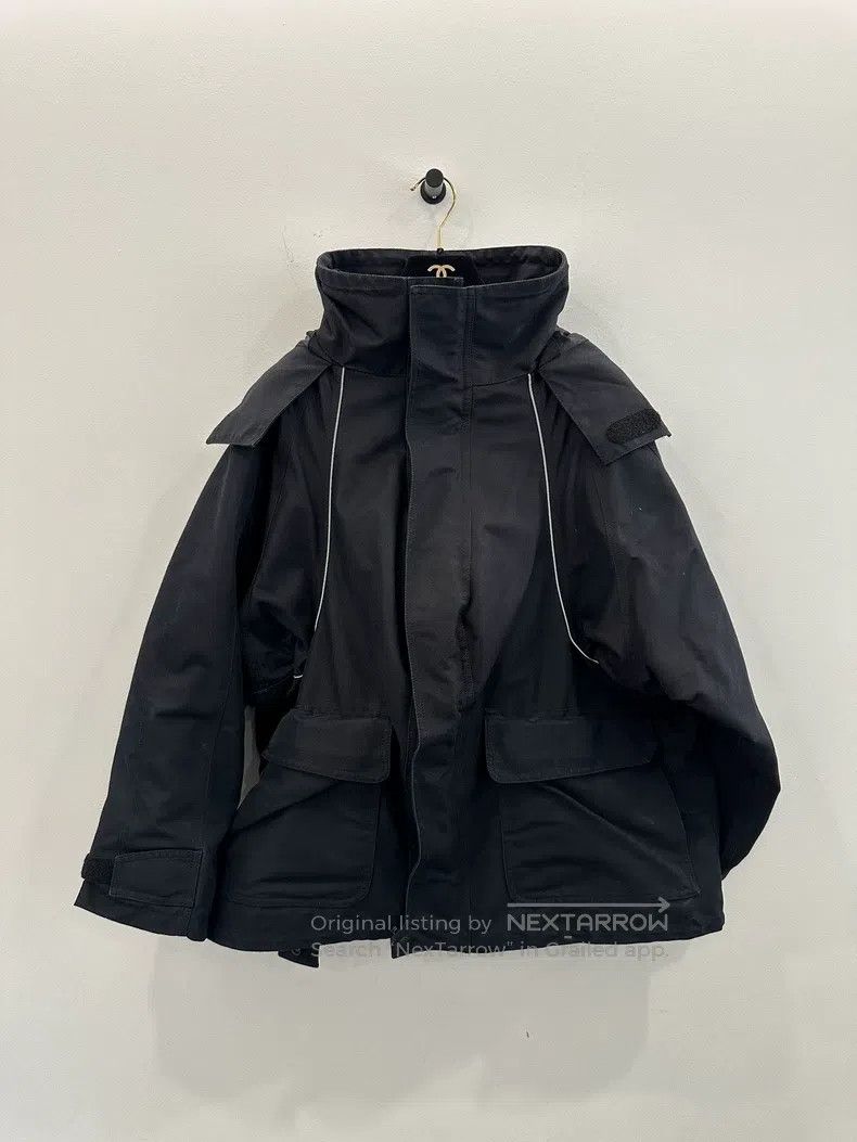 Balenciaga Balenciaga Black Windbreaker Jacket Size XXS / US 00 / IT 34 - 3 Thumbnail