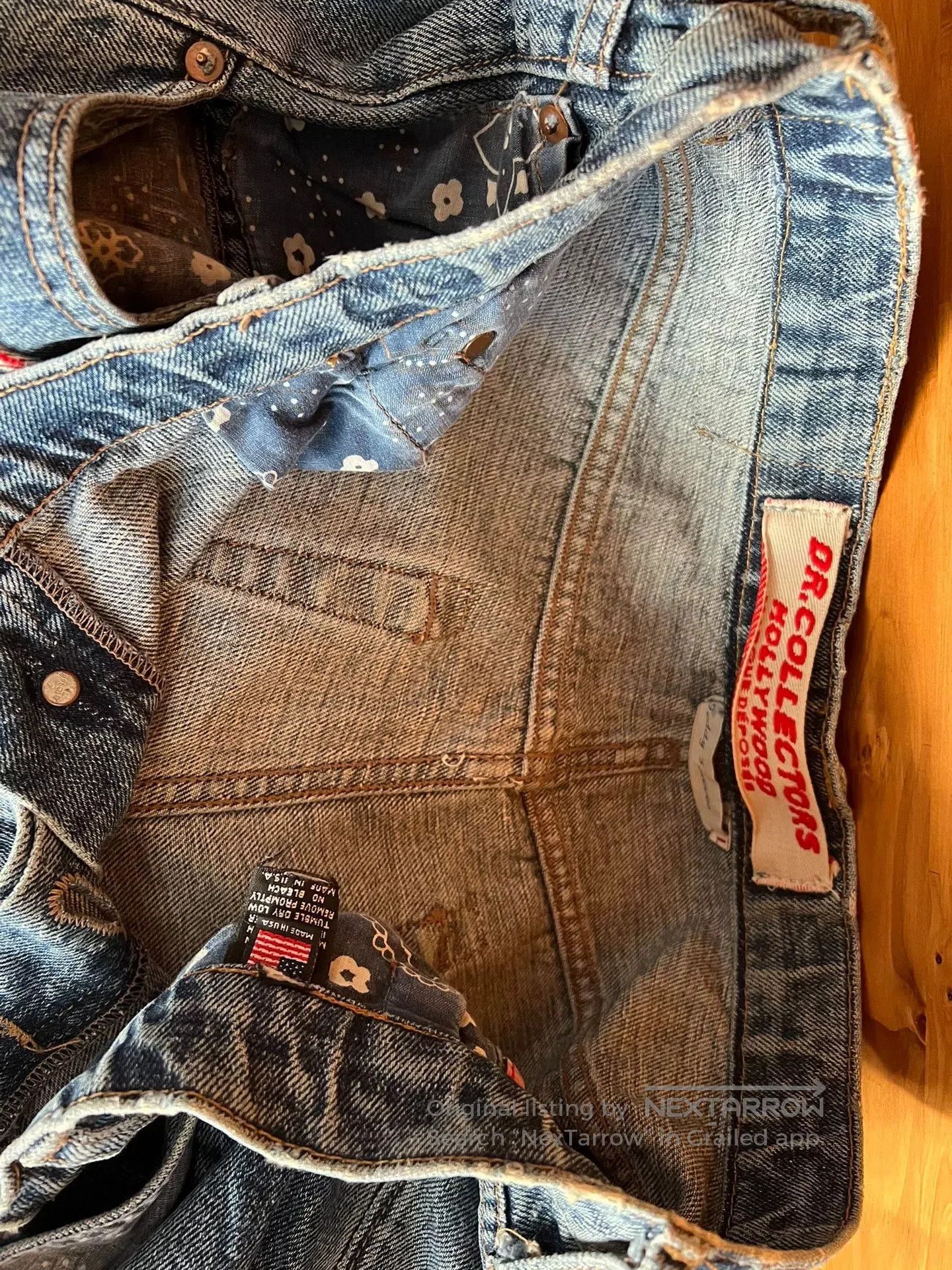 RRL Ralph Lauren handcrafted indigo dyed relaxed fit denim pants. Size US 43 - 9 Thumbnail