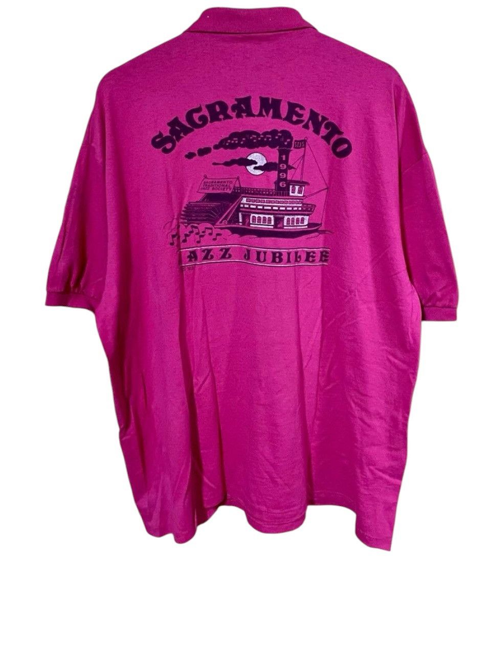 Vintage Vintage 90s Sacramento Jazz Jubile Polo Shirt Size US XL / EU 56 / 4 - 1 Thumbnail