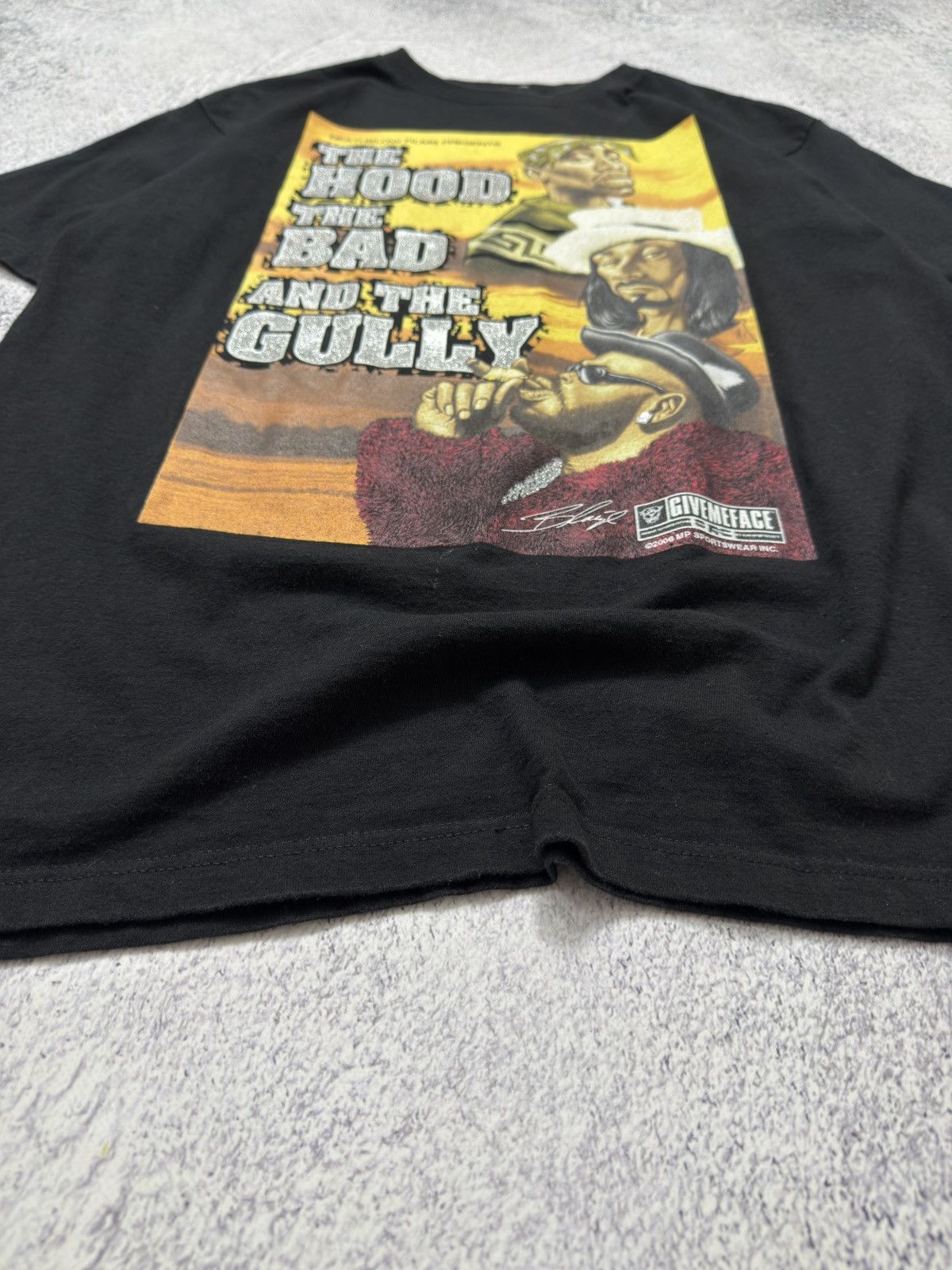 Death Row Records × Rap Tees × Vintage VTG THE HOOD THE BAD THE GULLY TUPAC SNOOP DOGG RAP T-SHIRT Size US XL / EU 56 / 4 - 4 Thumbnail