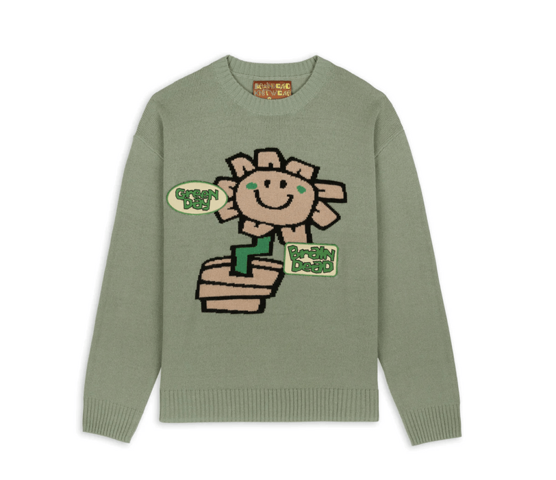 Brain Dead $180 NEW BRAIN DEAD X GREEN DAY FLOWER POT SWEATER