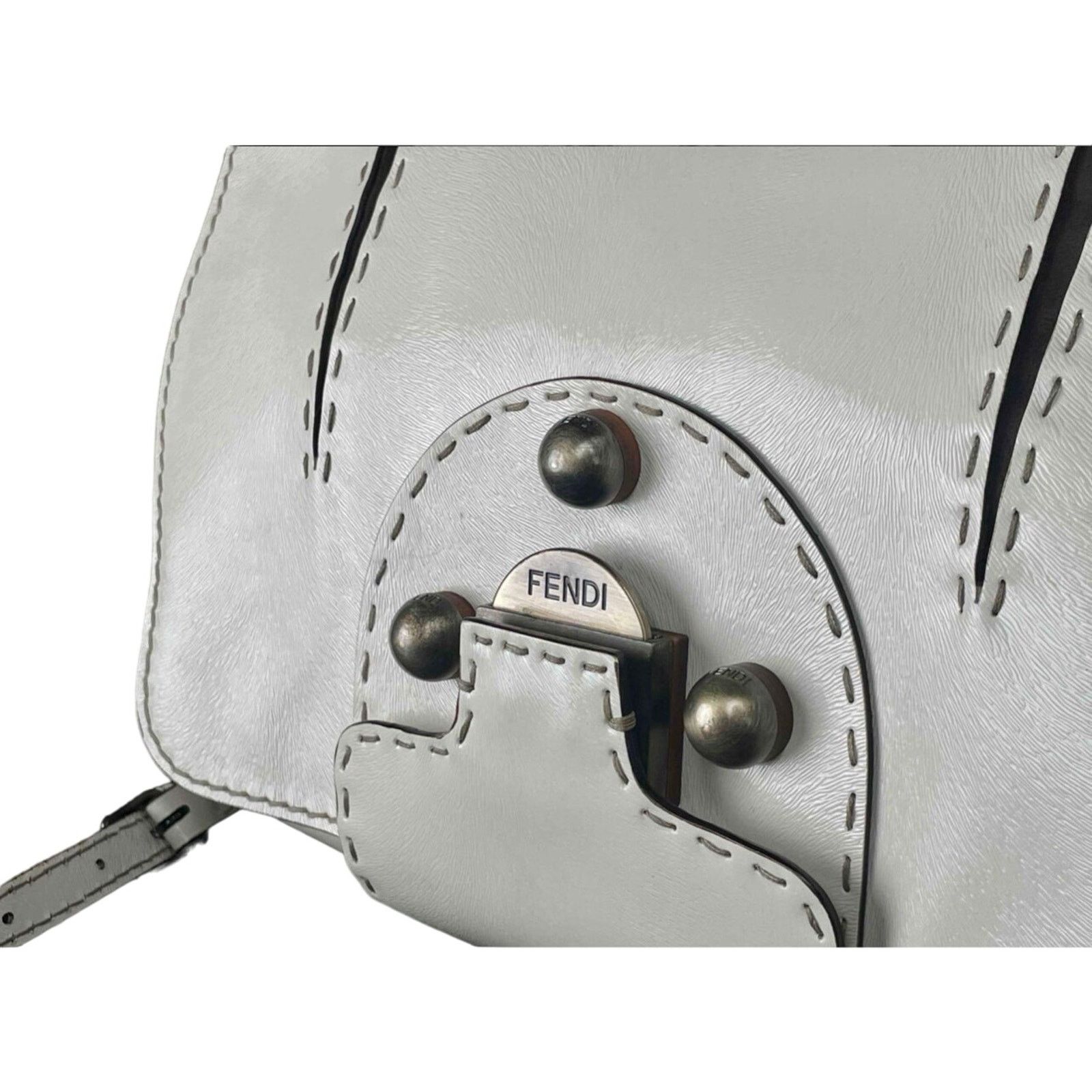 Fendi Cream Fendi F3 Secret Code Handbag Size ONE SIZE - 5 Thumbnail