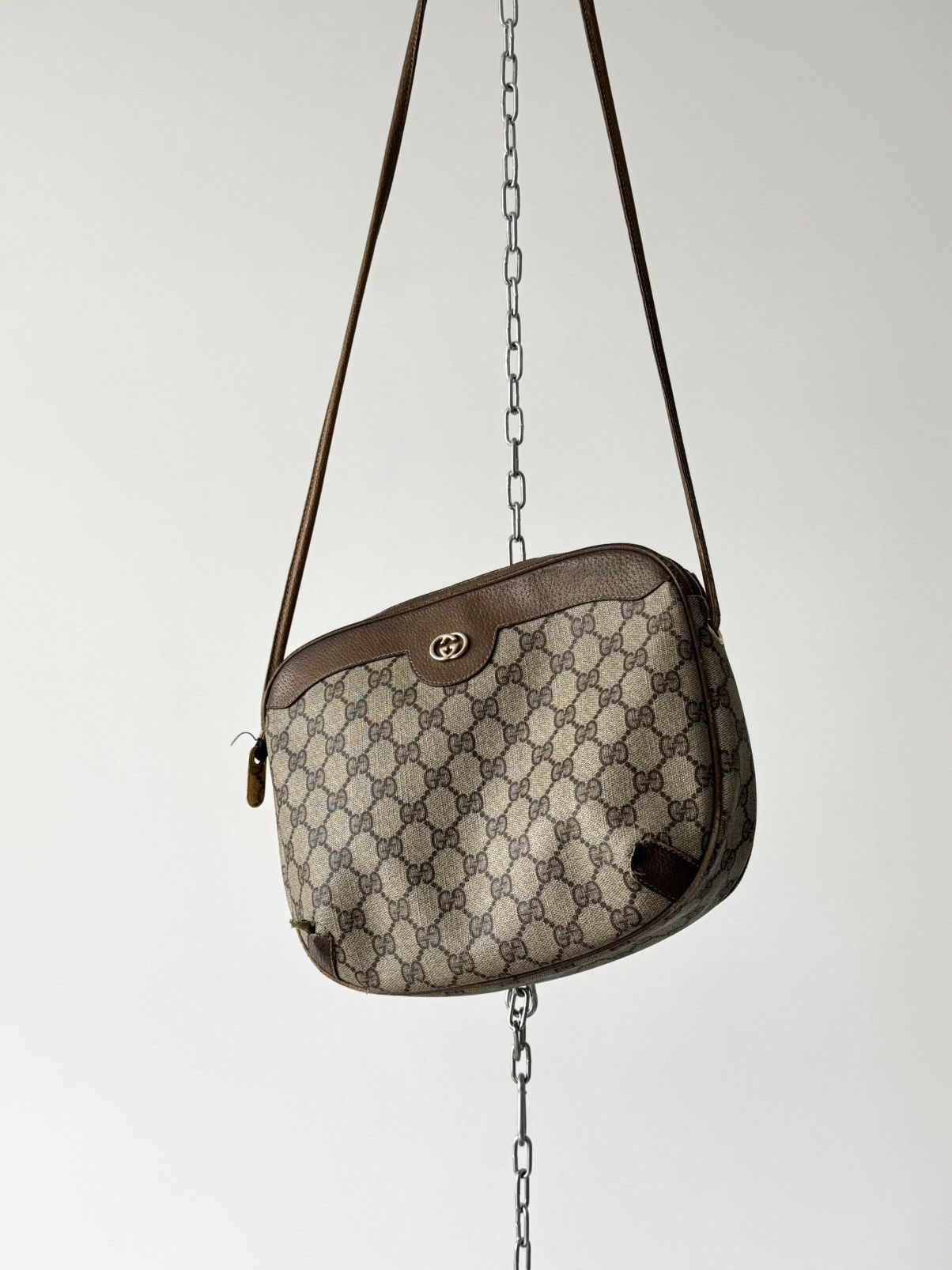 Gucci × Vintage Vintage Gucci GG Supreme PVC Shoulder Bag Size ONE SIZE - 1 Thumbnail