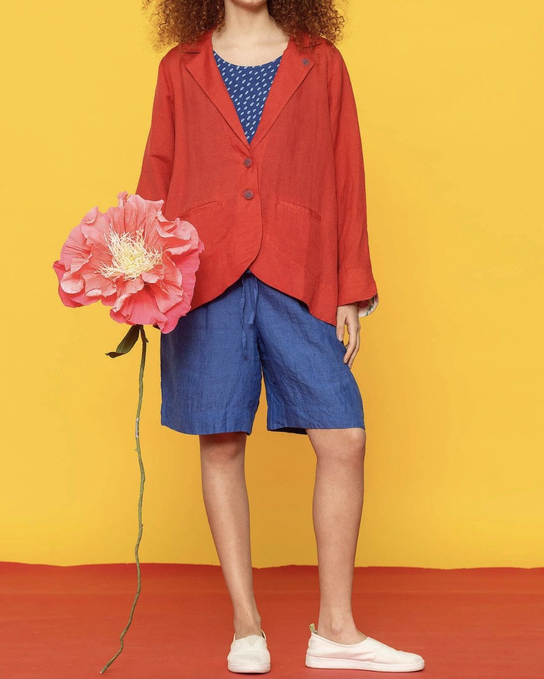 Gudrun Sjoden Gudrun Sjoden linen blend embroidered floral blazer jacket Size XL / US 12-14 / IT 48-50 - 1 Thumbnail