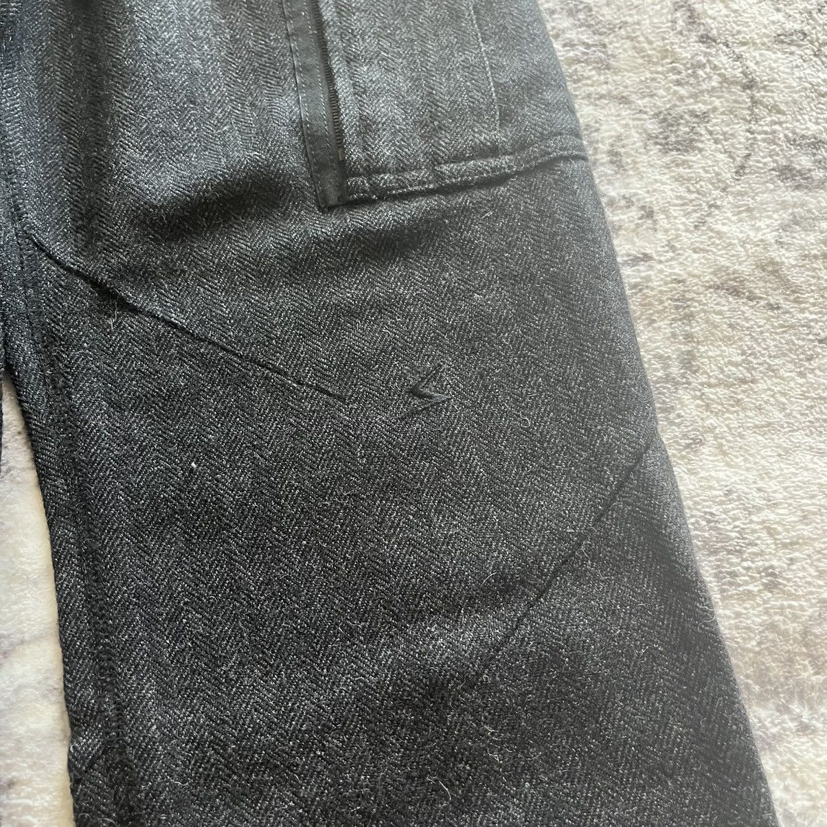 Undercover Undercover AW05 Lightning Bolt Wool Knit Cargo Sweatpants Size US 28 / EU 44 - 2 Thumbnail