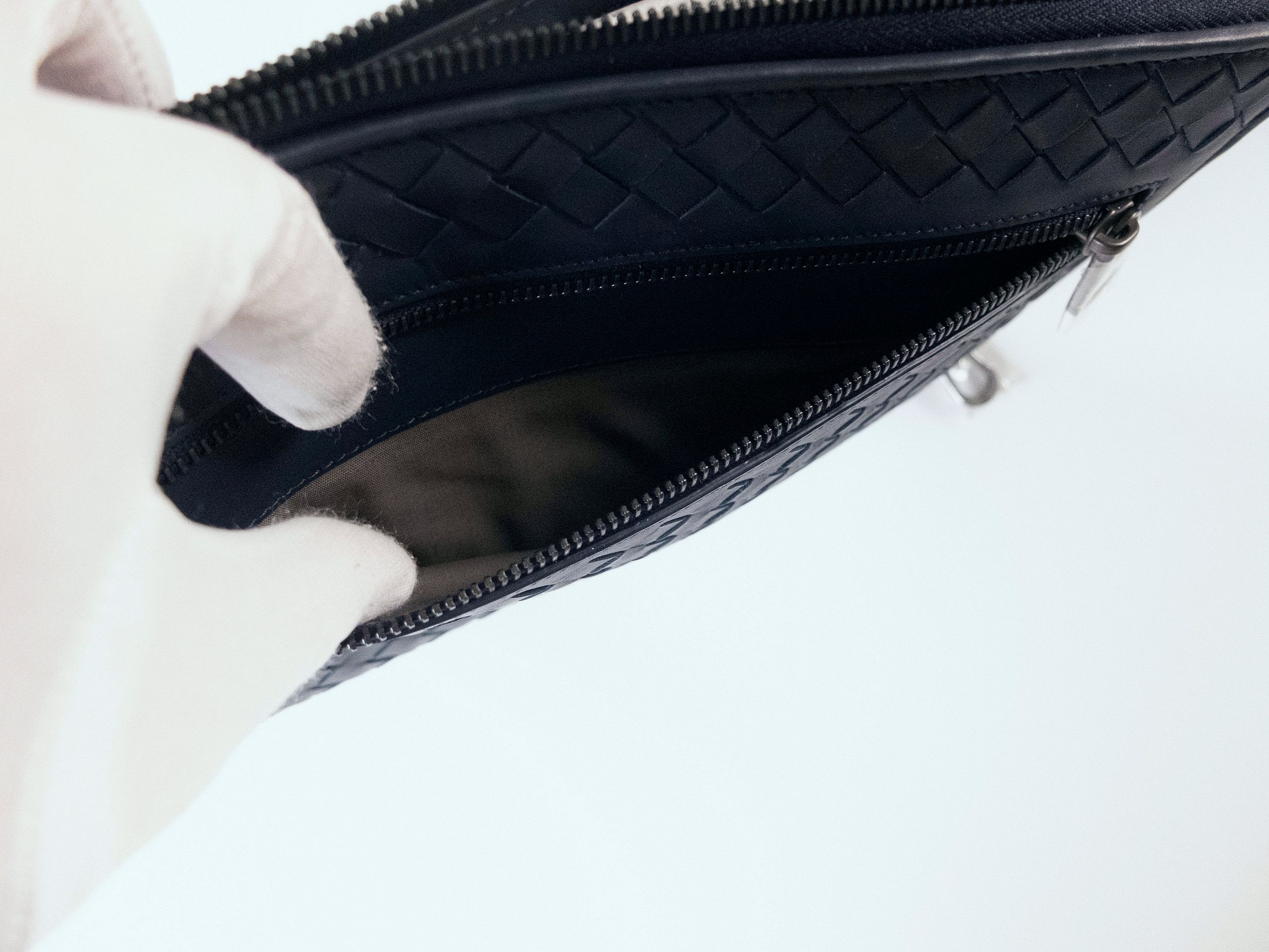 Bottega Veneta BOTTEGA VENETA blue intrecciato leather clutch document bag Size ONE SIZE - 9 Thumbnail