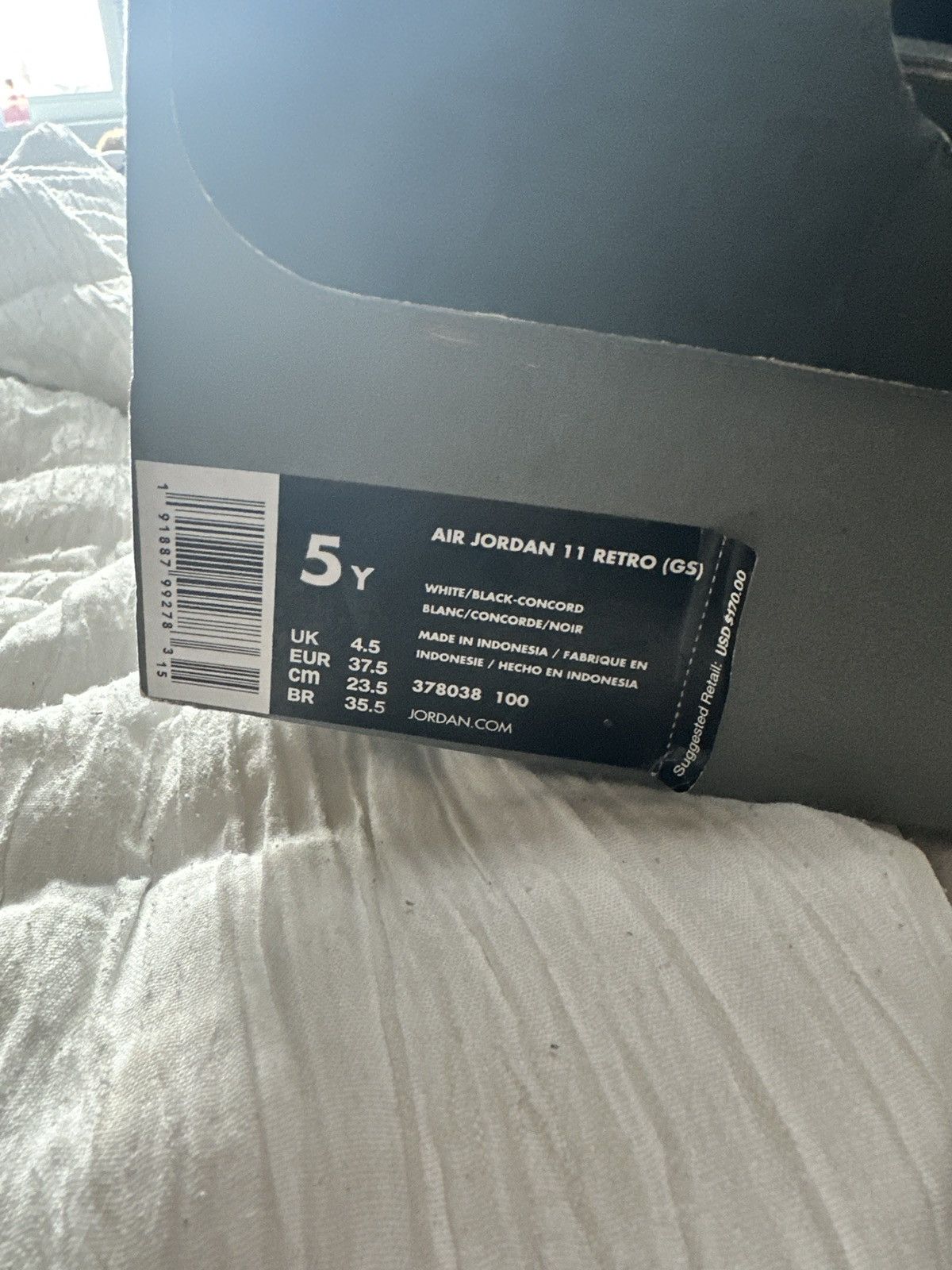 Jordan Brand Air Jordan 11 Retro Concord Size US 5 / EU 37 - 10 Thumbnail