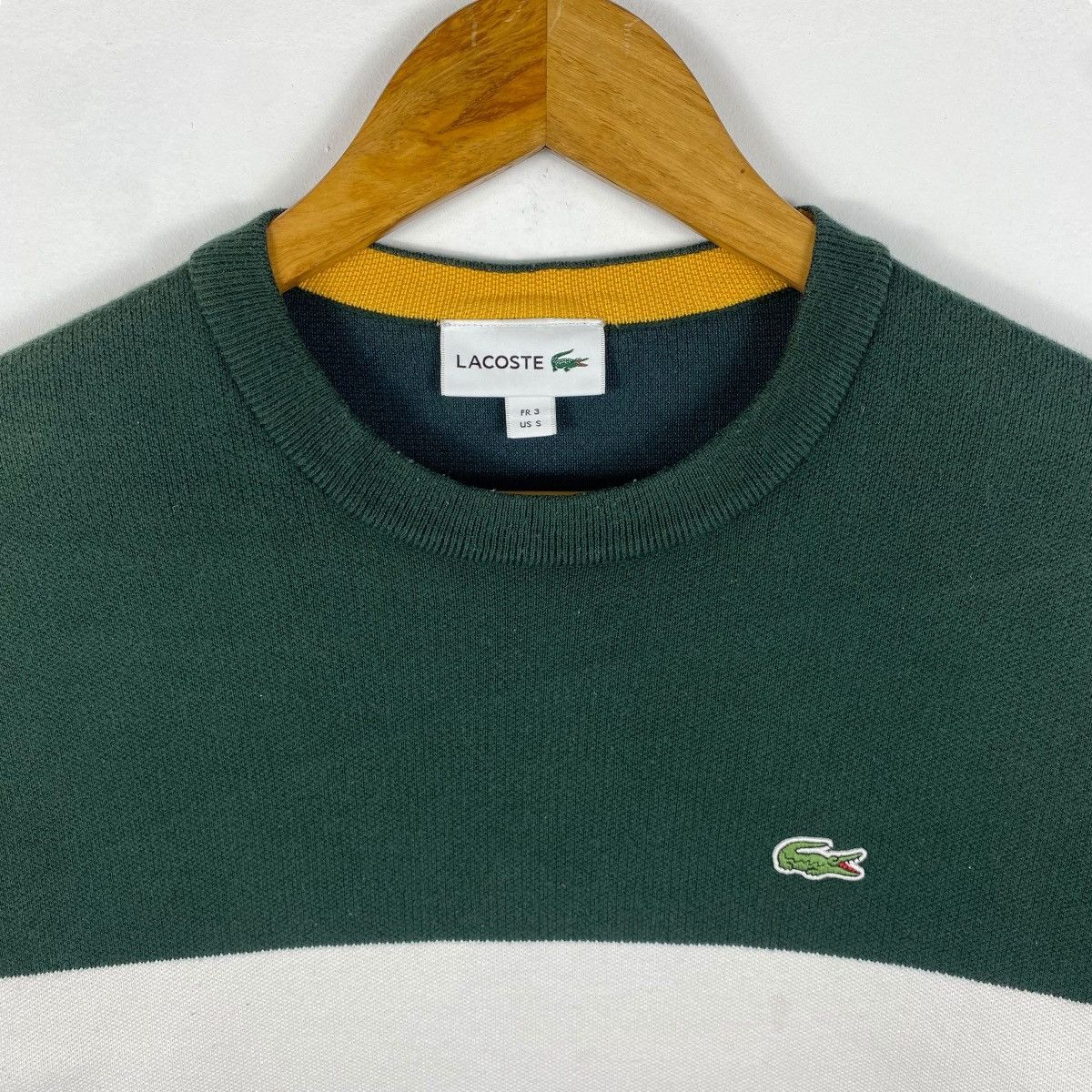Lacoste LACOSTE 3 Tones Sweater Wool Blend Crewneck Sweatshirt Small Size US S / EU 44-46 / 1 - 2 Thumbnail
