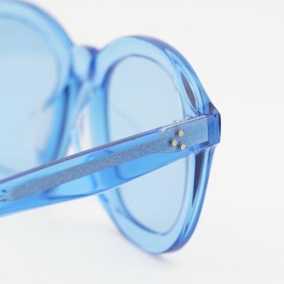 Celine Celine CL40017F 84V Sunglasses Transparent Blue Round Frame Size ONE SIZE - 10 Thumbnail