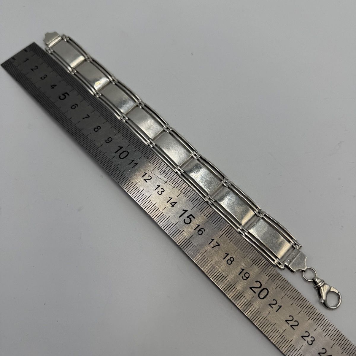 Sterling Silver Vintage 925 Sterling Silver Gate Link Men's Bracelet 37.7g Size ONE SIZE - 5 Thumbnail