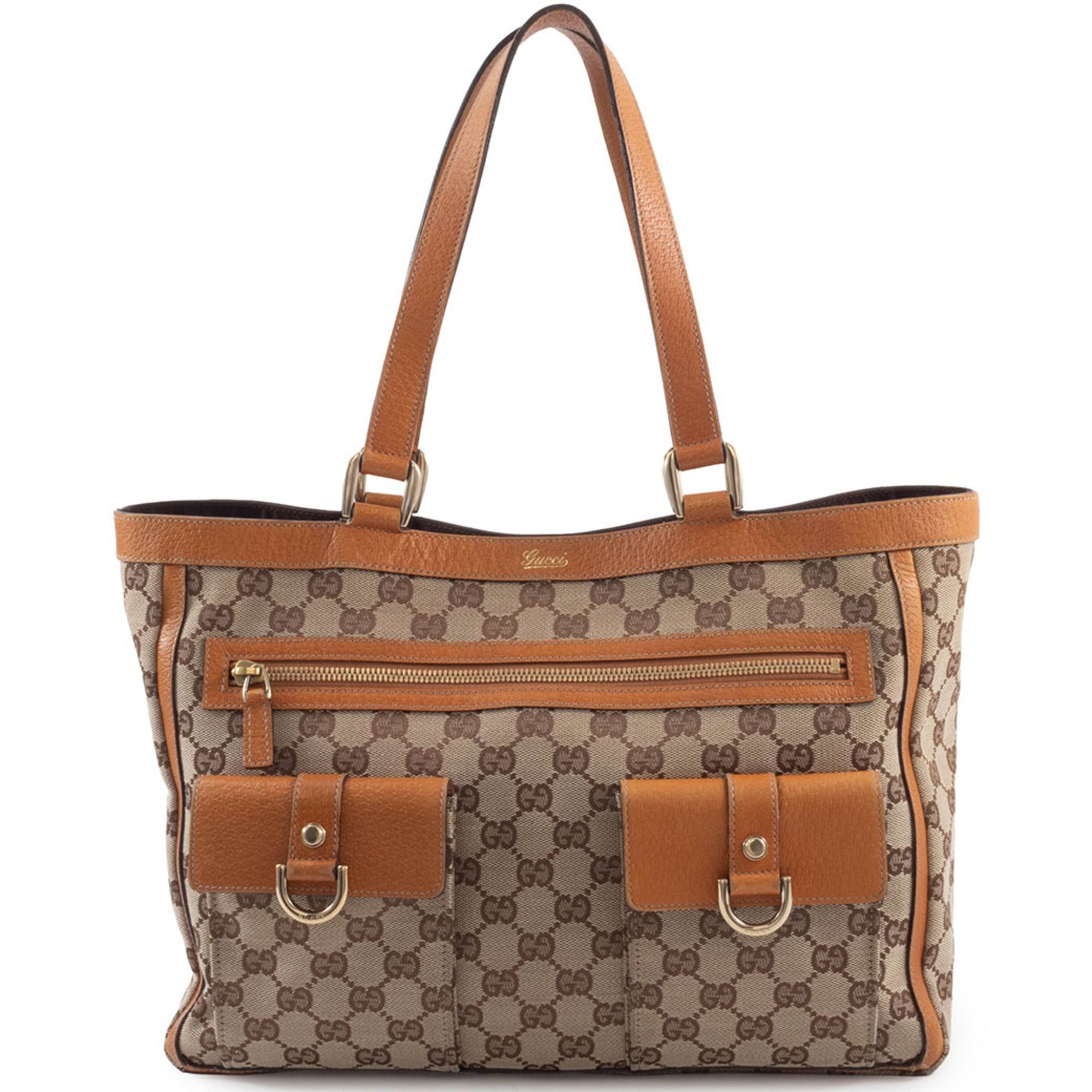 Gucci Gucci Abbey Tote Bag 146247 GG Canvas Leather Beige Brown Women's Size ONE SIZE - 1 Thumbnail