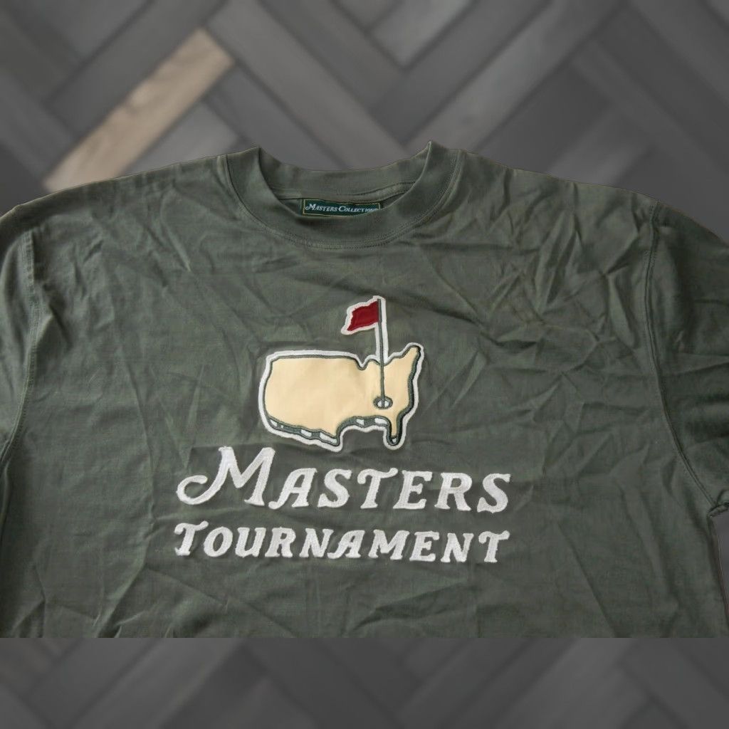 Vintage MASTERS Men's T-Shirt Size S Green Cotton Short Sleeve Tournament Collection Size US S / EU 44-46 / 1 - 1 Thumbnail