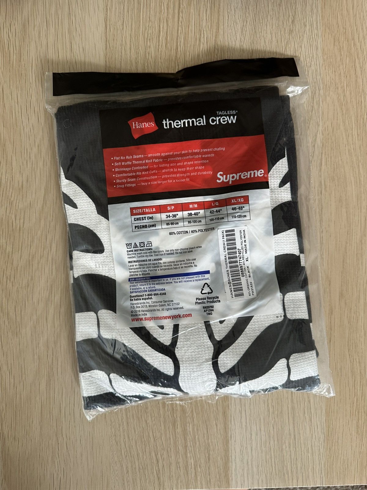 Hanes × Supreme Supreme Thermal Long Sleeve & Pants Set XL Size US XL / EU 56 / 4 - 4 Thumbnail