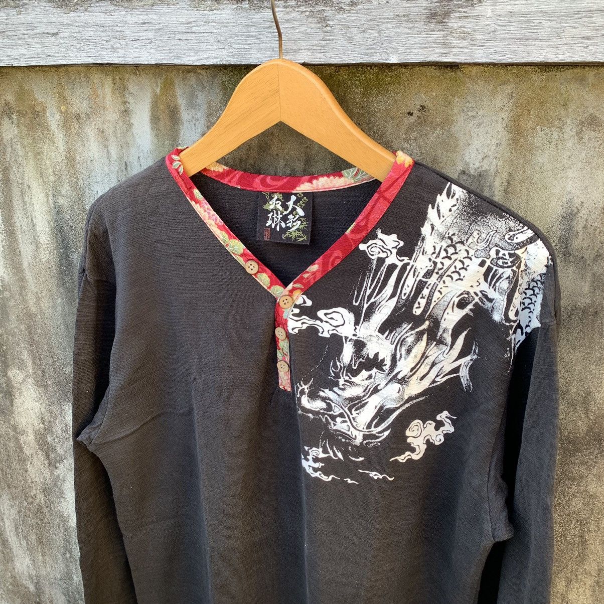 Japanese Brand 🐉JAPANESE TRADITIONAL DRAGON LONG SLEEVE SUKAJAN STYLE🐉 Size US L / EU 52-54 / 3 - 7 Thumbnail