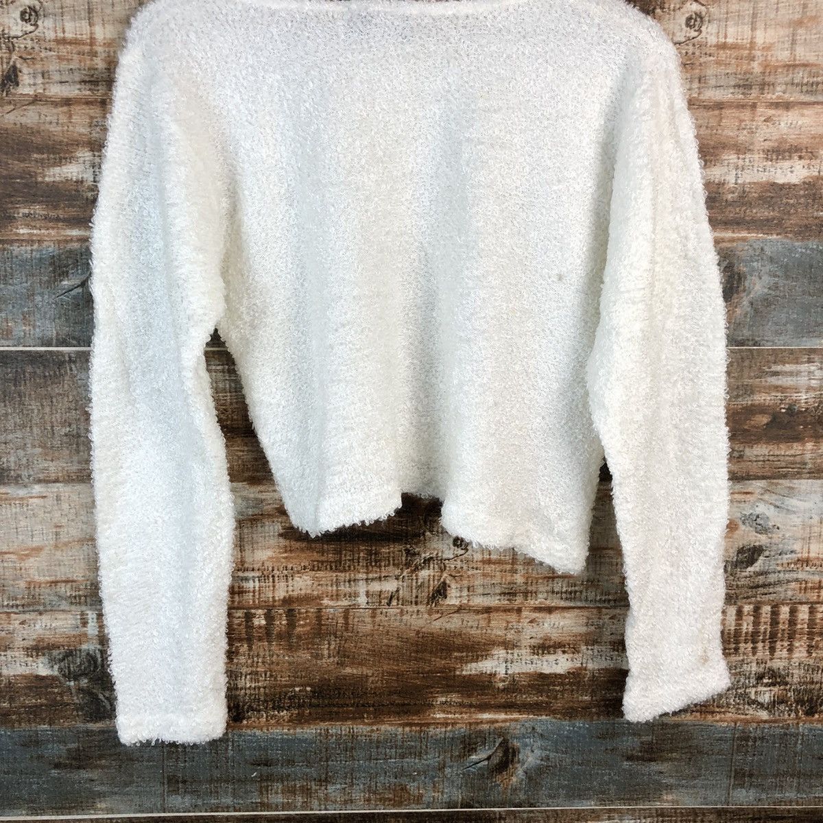 Homespun Knitwear Lem Lavenda White crop top Knitwear #A2219 Size S / US 4 / IT 40 - 14 Thumbnail