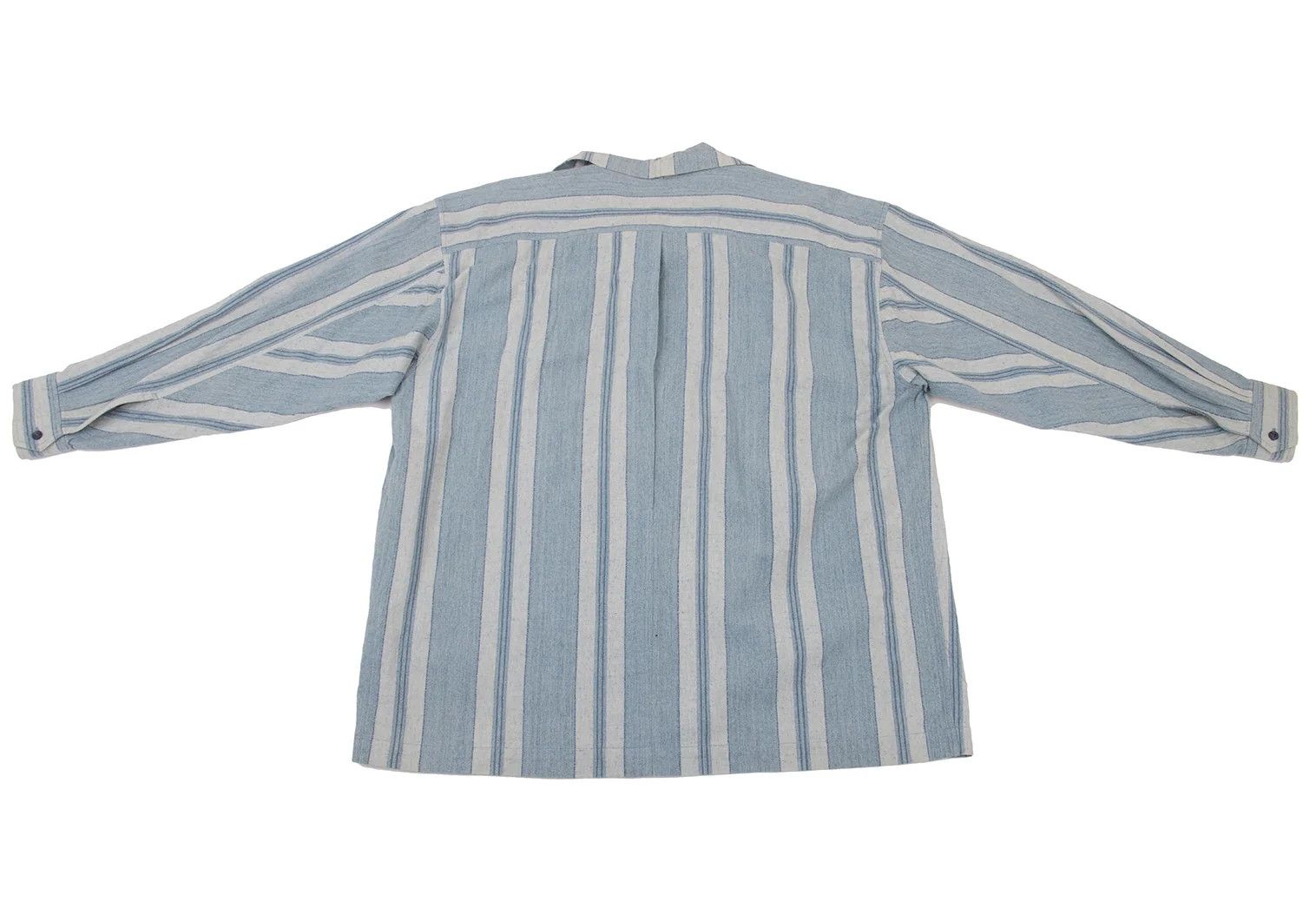 Issey Miyake Stand Neck Striped Shirt in Light Blue, Size M Size US M / EU 48-50 / 2 - 16 Thumbnail