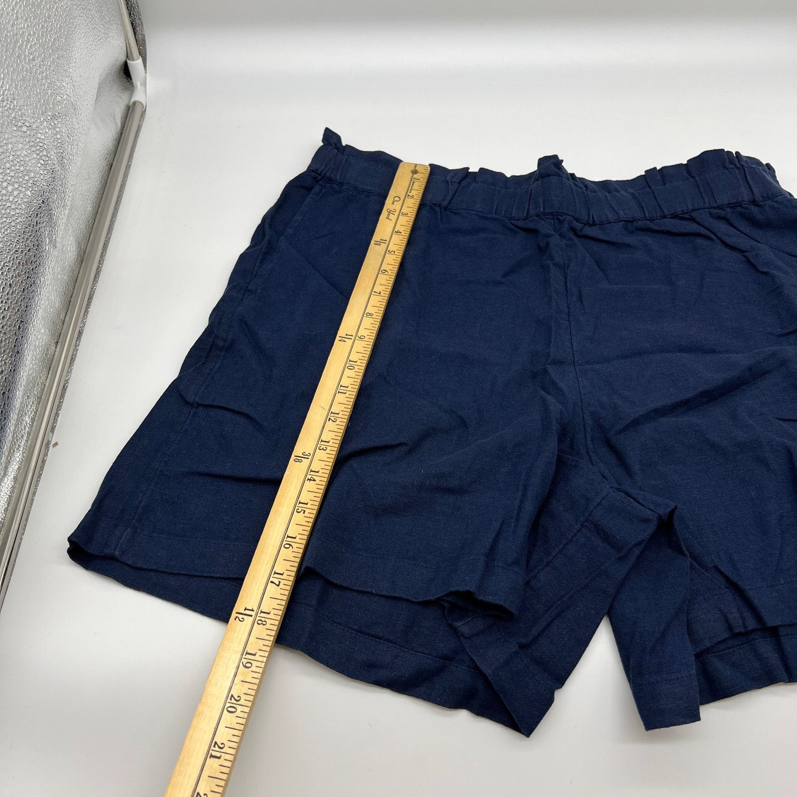 Other J Jason Wu Linen Pull-On Shorts Marine Blue Large Size 30" / US 8 / IT 44 - 4 Thumbnail