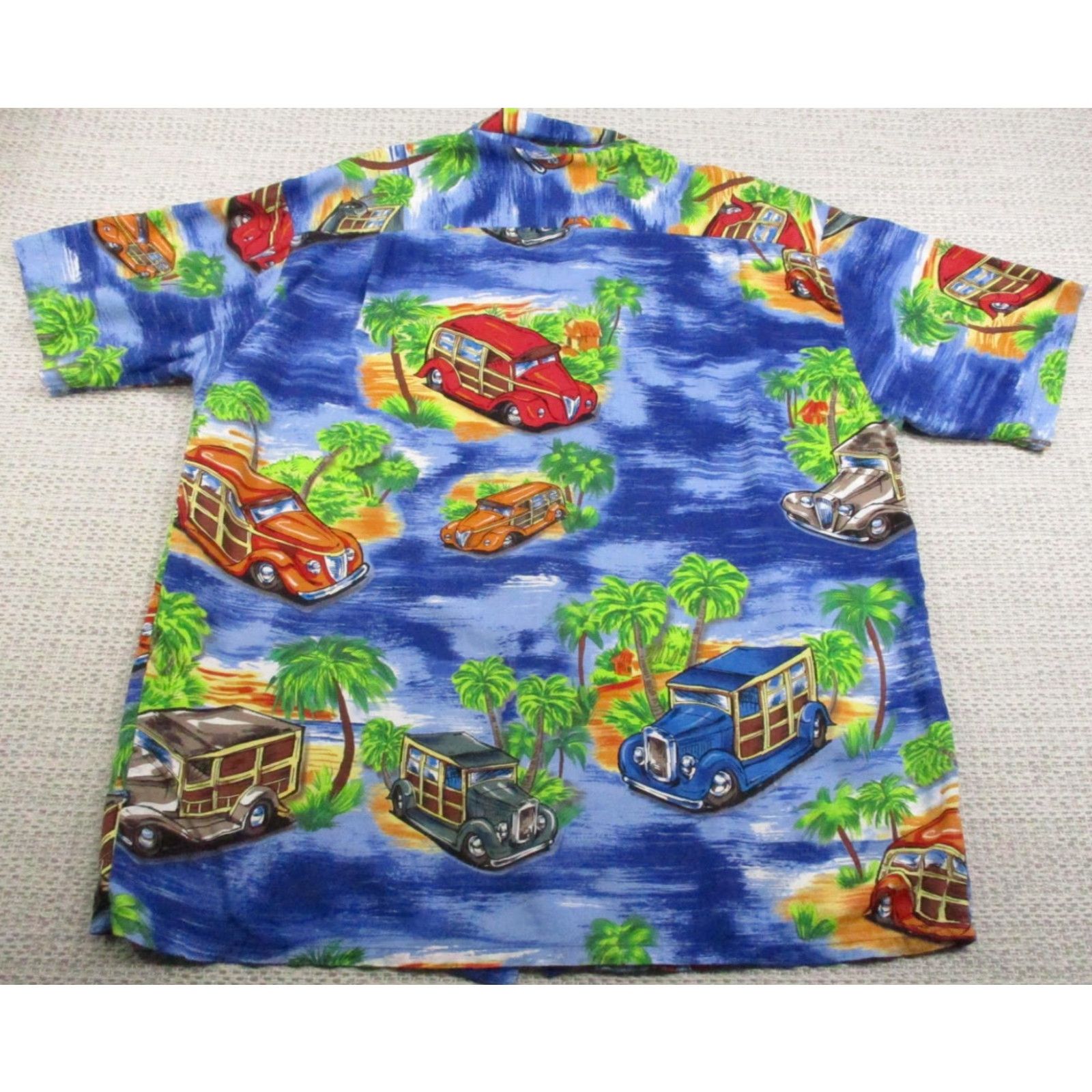 Vintage Pineapple Connection Shirt Mens Large Blue Hawaiian Rayon Car Aloha Print Button-Up Casual Short Sleeve Vintage Mens Size US L / EU 52-54 / 3 - 5 Thumbnail