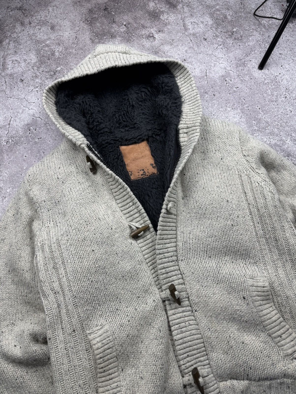 If Six Was Nine If Six Was Nine LGB Styled Knitted Fur Brown Y2K Zip Hoodie Size US L / EU 52-54 / 3 - 3 Thumbnail