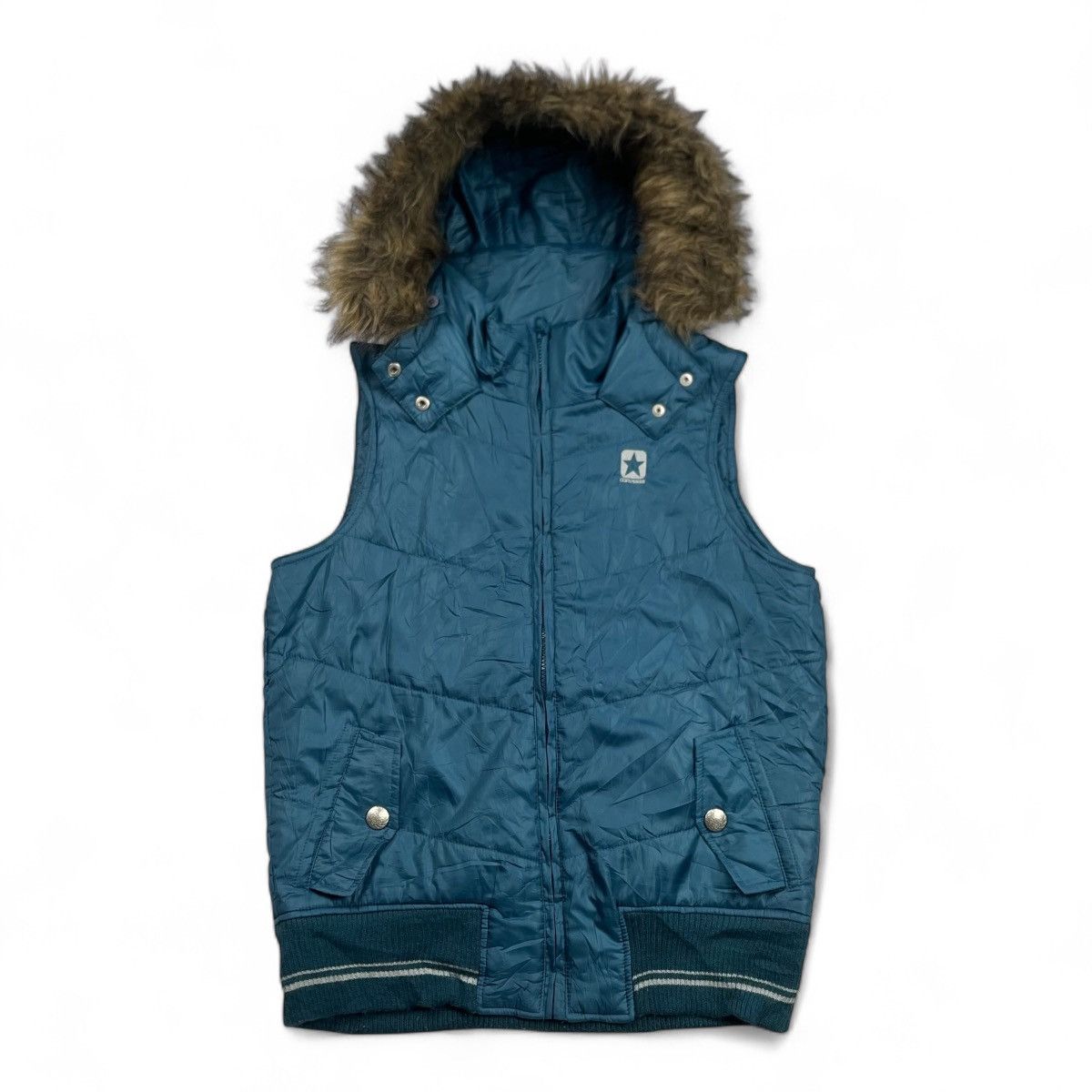 Japanese Brand Y2K Faux Fur Vest Converse Size US M / EU 48-50 / 2 - 1 Thumbnail