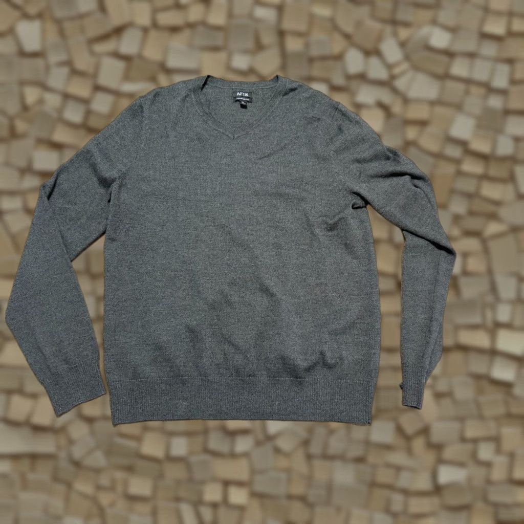 Apt. 9 APT. 9 Shirts Men Long Sleeve V-Neck Gray Stretch Merino Blend M Size Shirt Size US M / EU 48-50 / 2 - 1 Thumbnail