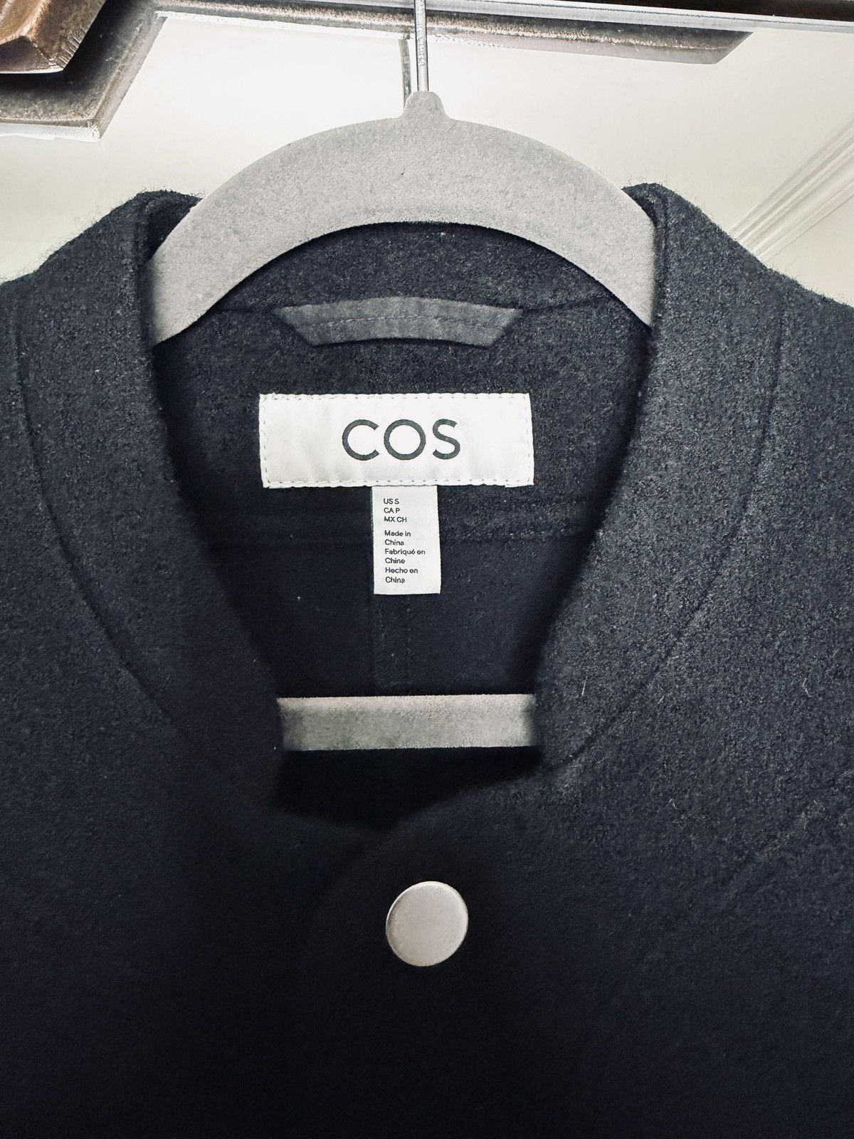 Cos COS Black Wool Bomber Jacket Size US S / EU 44-46 / 1 - 6 Thumbnail