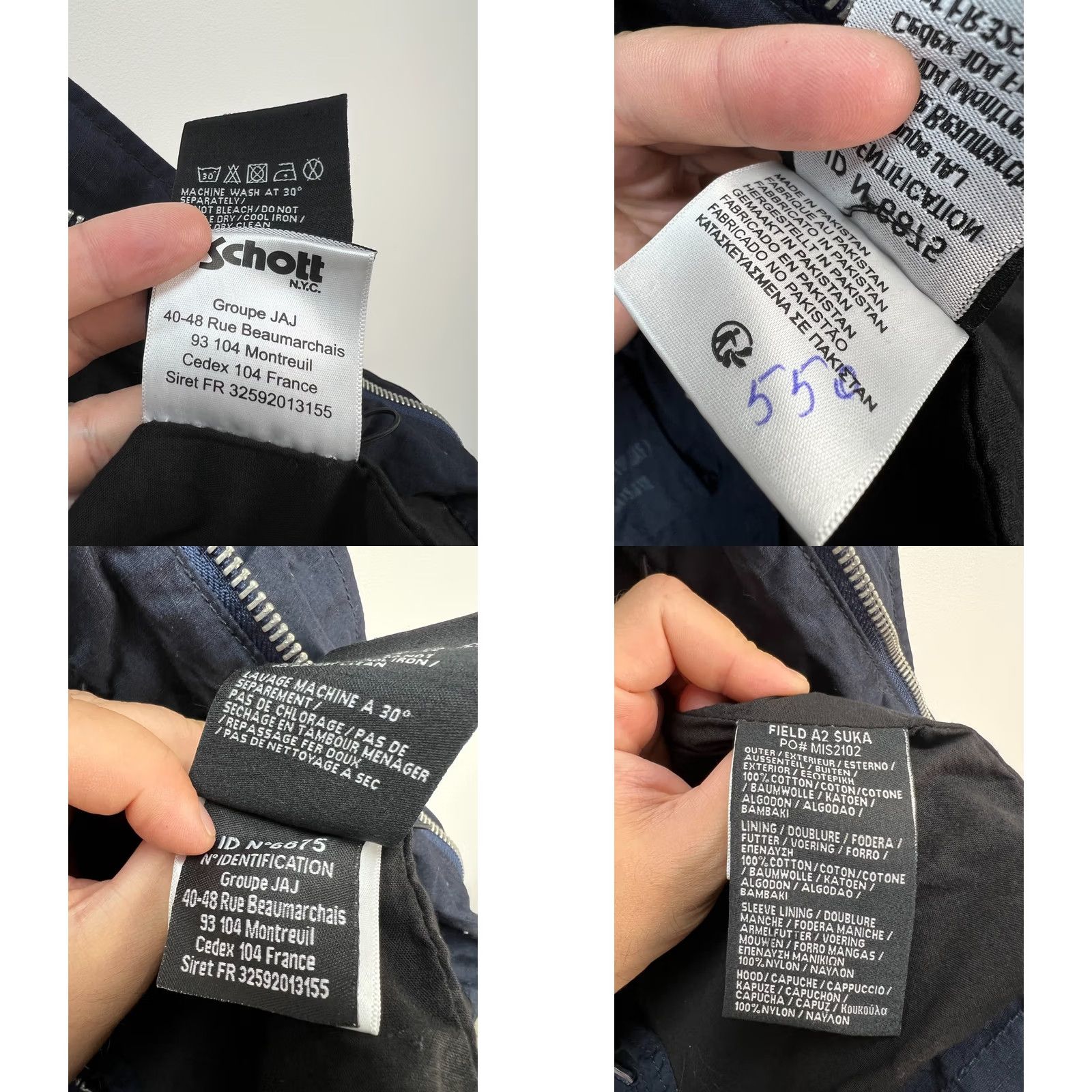 Schott SCHOTT M65 USA Japan Field Jacket Combat Military Size M Navy Jacket Mens Regular Size US M / EU 48-50 / 2 - 8 Thumbnail