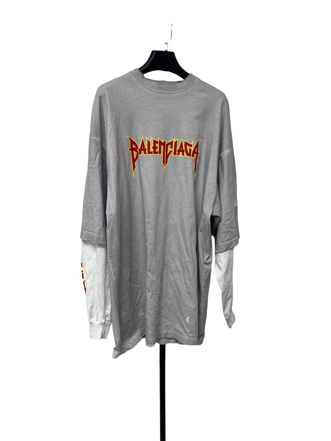 Balenciaga Balenciaga Flame Logo Layered Long Sleeve T-Shirt 1 Size US S / EU 44-46 / 1 - 1 Thumbnail