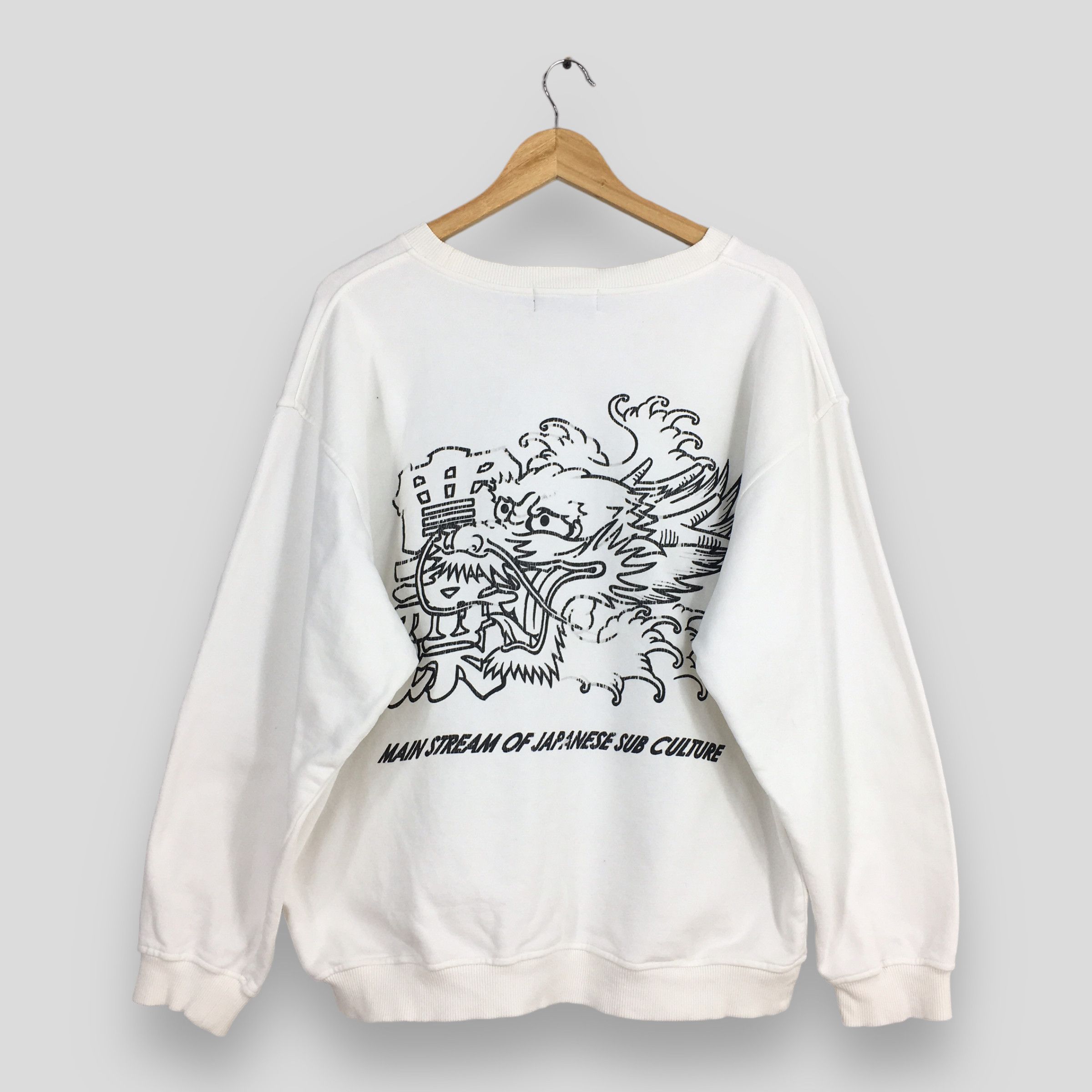 Japanese Brand Vintage 90's Kansai Man Japan White Sweatshirt Large Size US L / EU 52-54 / 3 - 7 Thumbnail