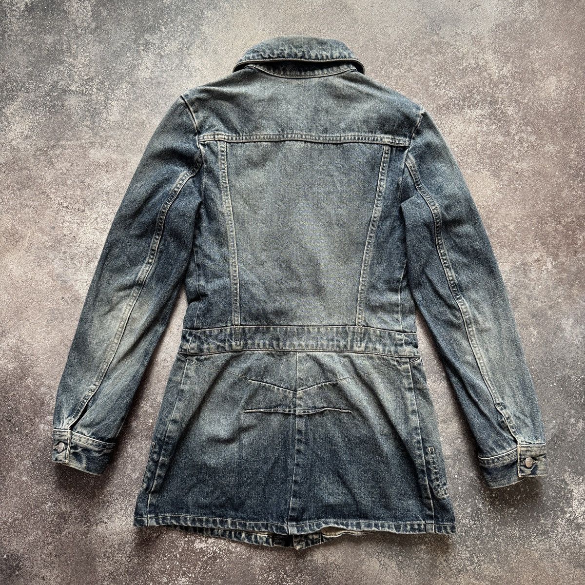 Diesel DIESEL Vintage Y2K Washed Long Denim Jacket / Dress Coat Size S / US 4 / IT 40 - 10 Thumbnail