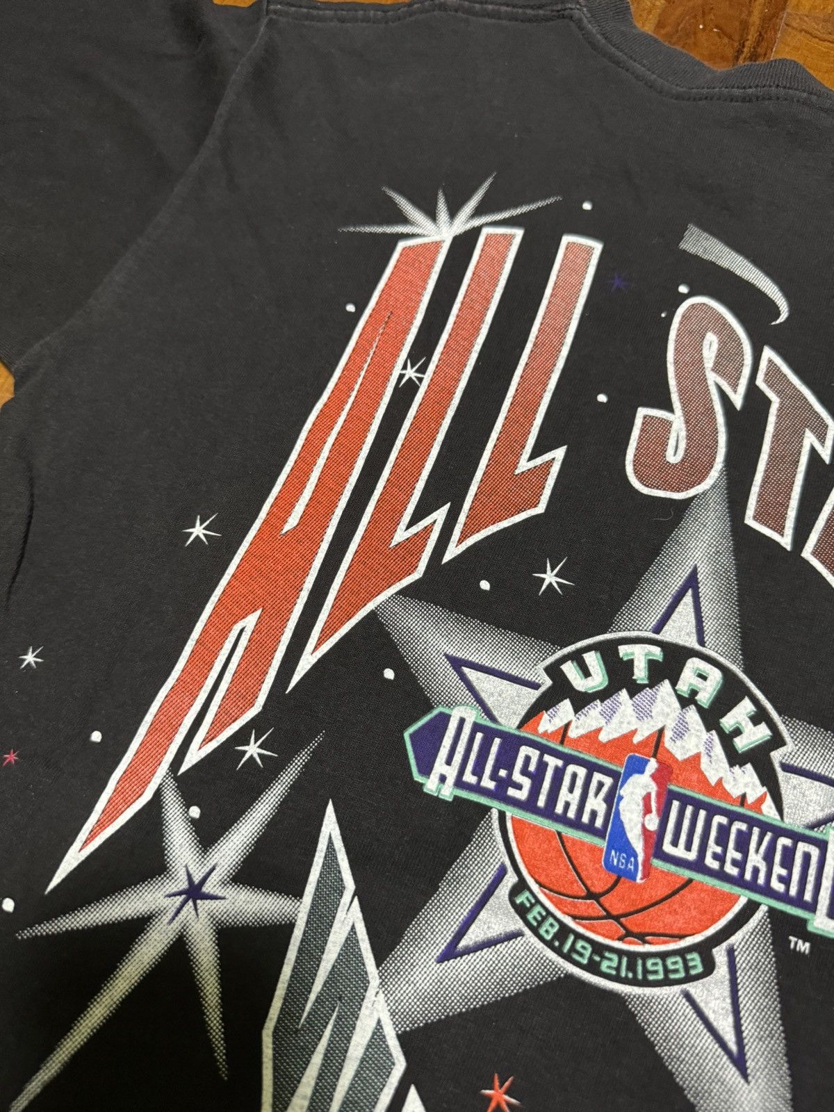 NBA × Salem Sportswear × Vintage Vintage ‘93 Utah Jazz All-Star Weekend Wrap Around Tee Size US M / EU 48-50 / 2 - 18 Thumbnail